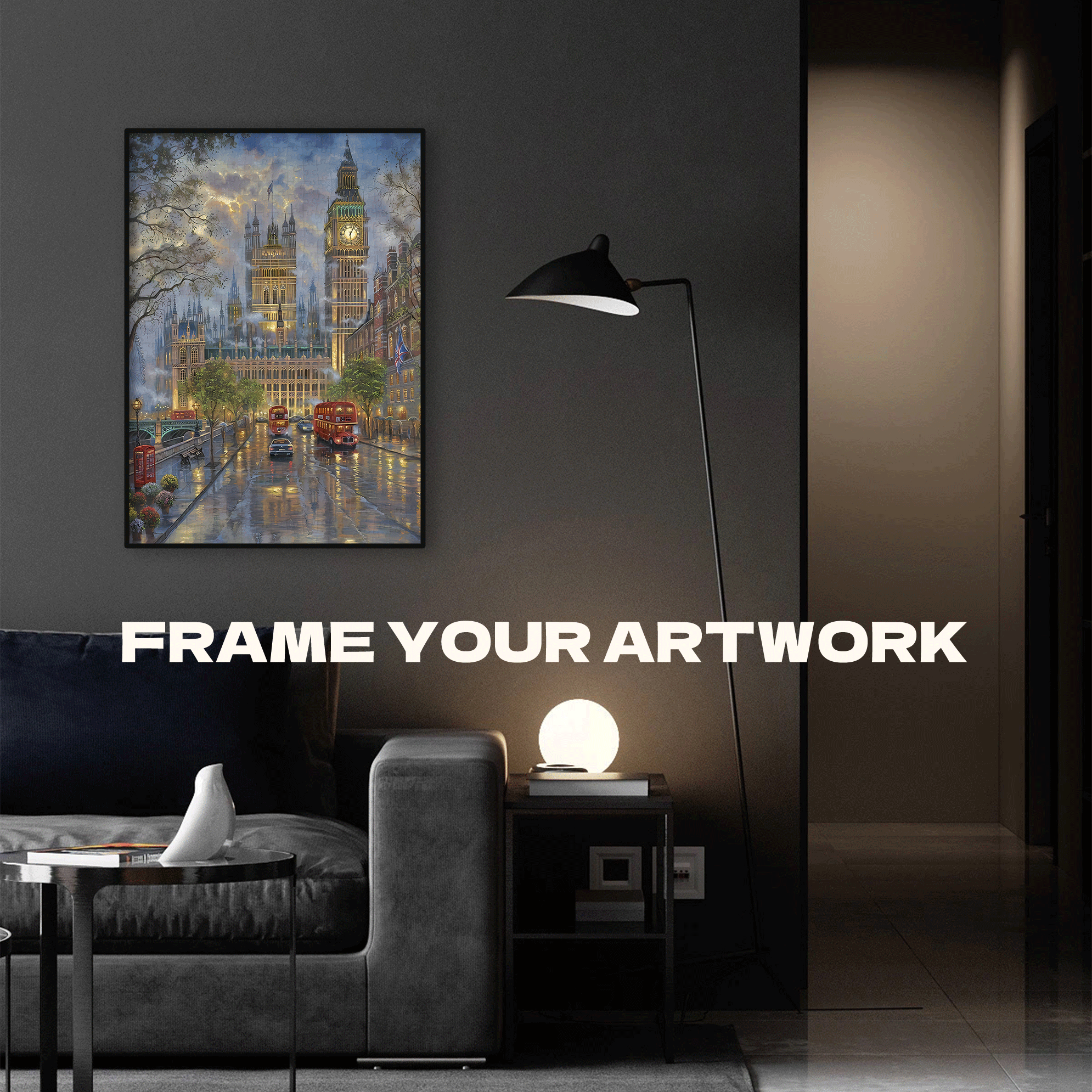 Bell Tower Reflections 500pcs/1000pcs Jigsaw Puzzle, Scratch-Resistant, Interactive Family Game & Brain-Boosting DIY Decor, Perfect for Halloween, Christmas & New Year Gifts, Family Puzzle Game