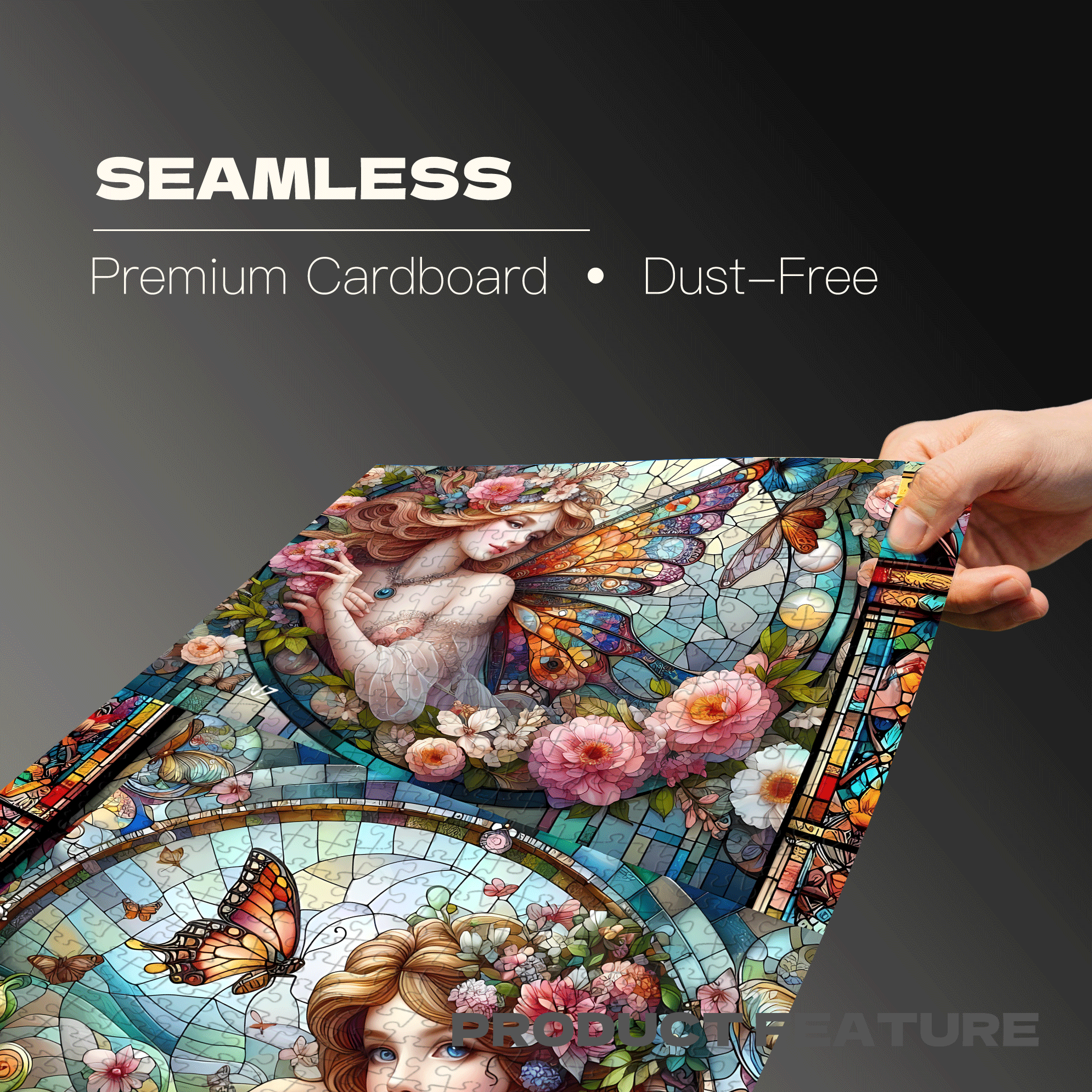 Dreams of Flowers and Butterflies 500pcs/1000pcs Jigsaw Puzzle, Scratch-Resistant, Interactive Family Game & Brain-Boosting DIY Decor, Perfect for Halloween, Christmas & New Year Gifts, Family Puzzle Game