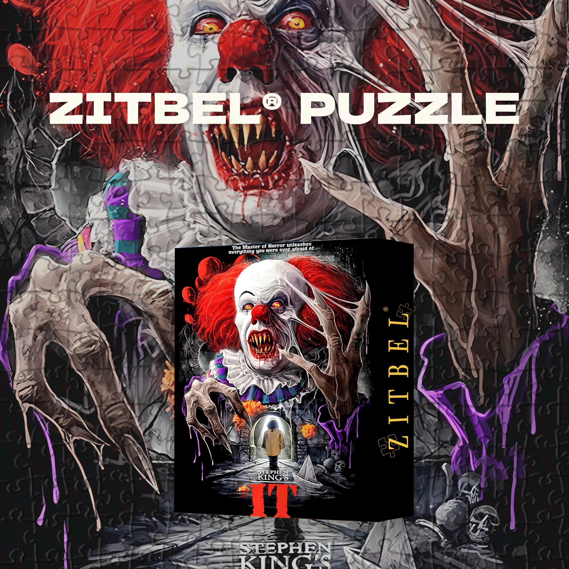 IT 500pcs/1000pcs Jigsaw Puzzle, Scratch-Resistant, Interactive Family Game & Brain-Boosting DIY Decor, Perfect for Halloween, Christmas & New Year Gifts, Family Puzzle Game