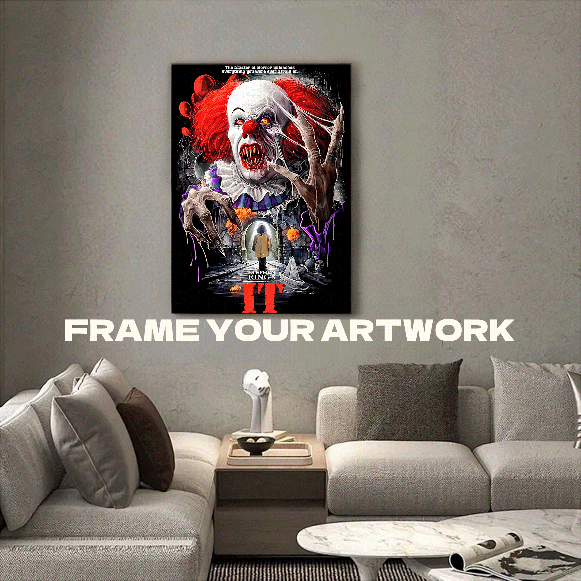 IT 500pcs/1000pcs Jigsaw Puzzle, Scratch-Resistant, Interactive Family Game & Brain-Boosting DIY Decor, Perfect for Halloween, Christmas & New Year Gifts, Family Puzzle Game