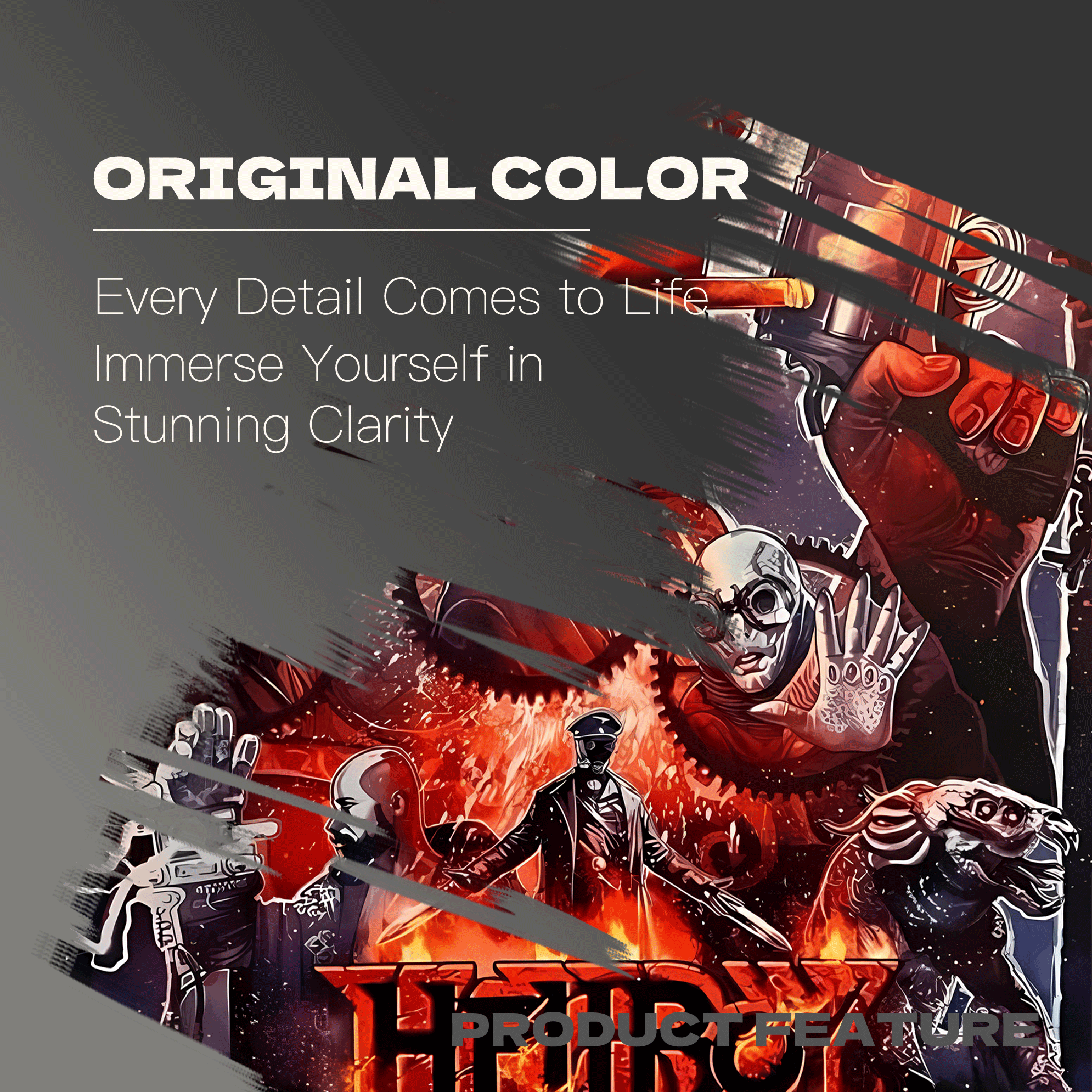 HellBoy 500pcs/1000pcs Jigsaw Puzzle, Scratch-Resistant, Interactive Family Game & Brain-Boosting DIY Decor, Perfect for Halloween, Christmas & New Year Gifts, Family Puzzle Game