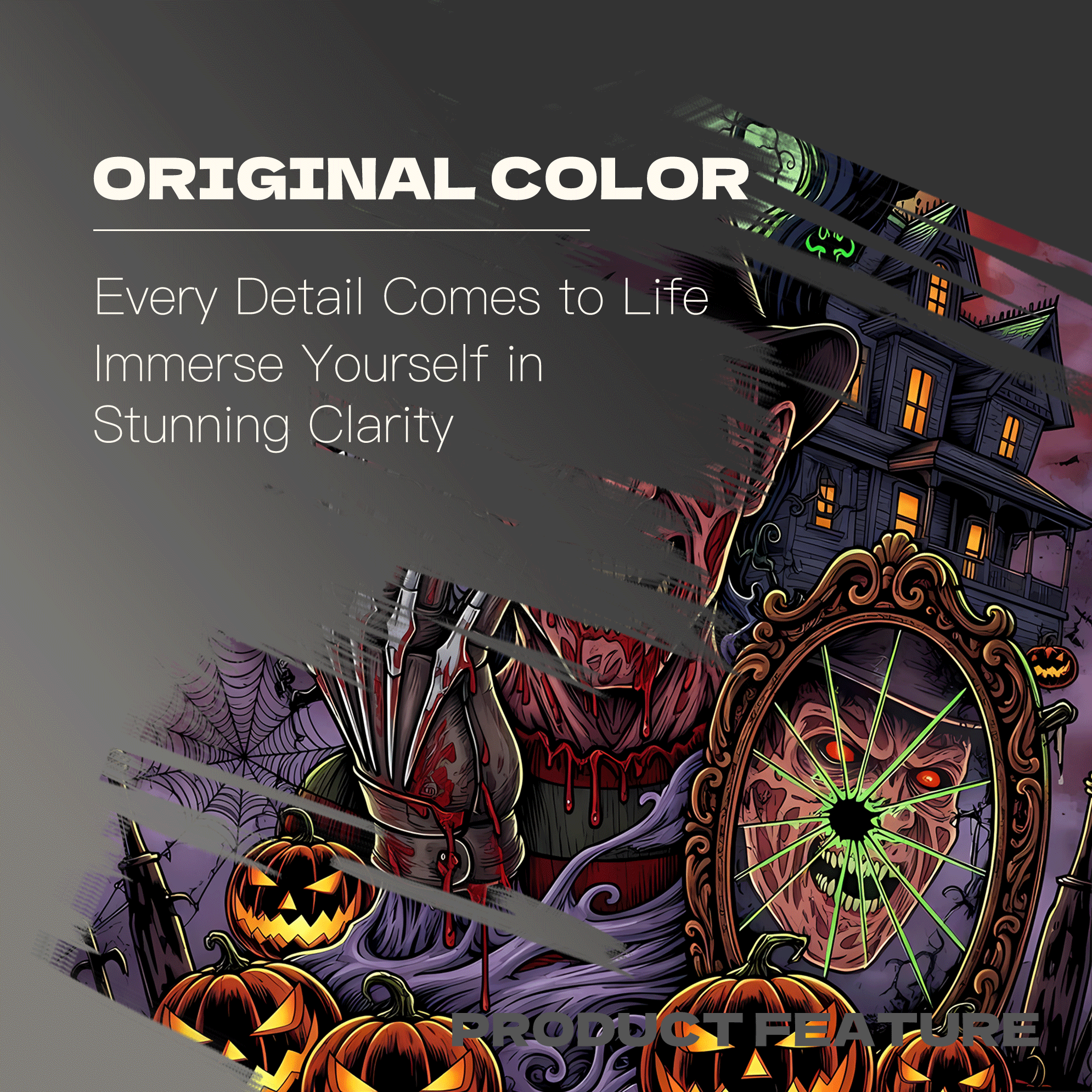Horror Nightmares 500pcs/1000pcs Jigsaw Puzzle, Scratch-Resistant, Interactive Family Game & Brain-Boosting DIY Decor, Perfect for Halloween, Christmas & New Year Gifts, Family Puzzle Game