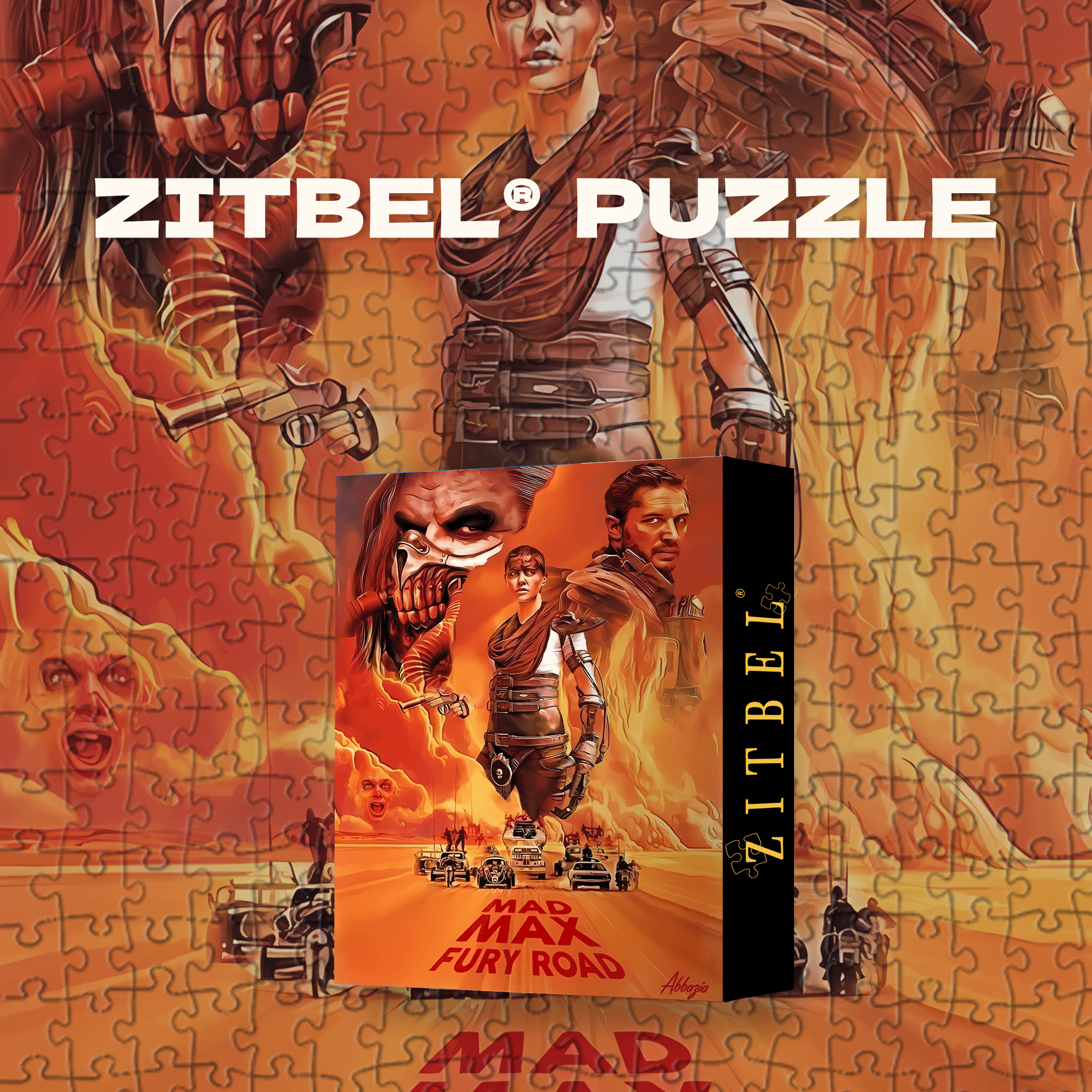 Mad Max 500pcs/1000pcs Jigsaw Puzzle, Scratch-Resistant, Interactive Family Game & Brain-Boosting DIY Decor, Perfect for Halloween, Christmas & New Year Gifts, Family Puzzle Game