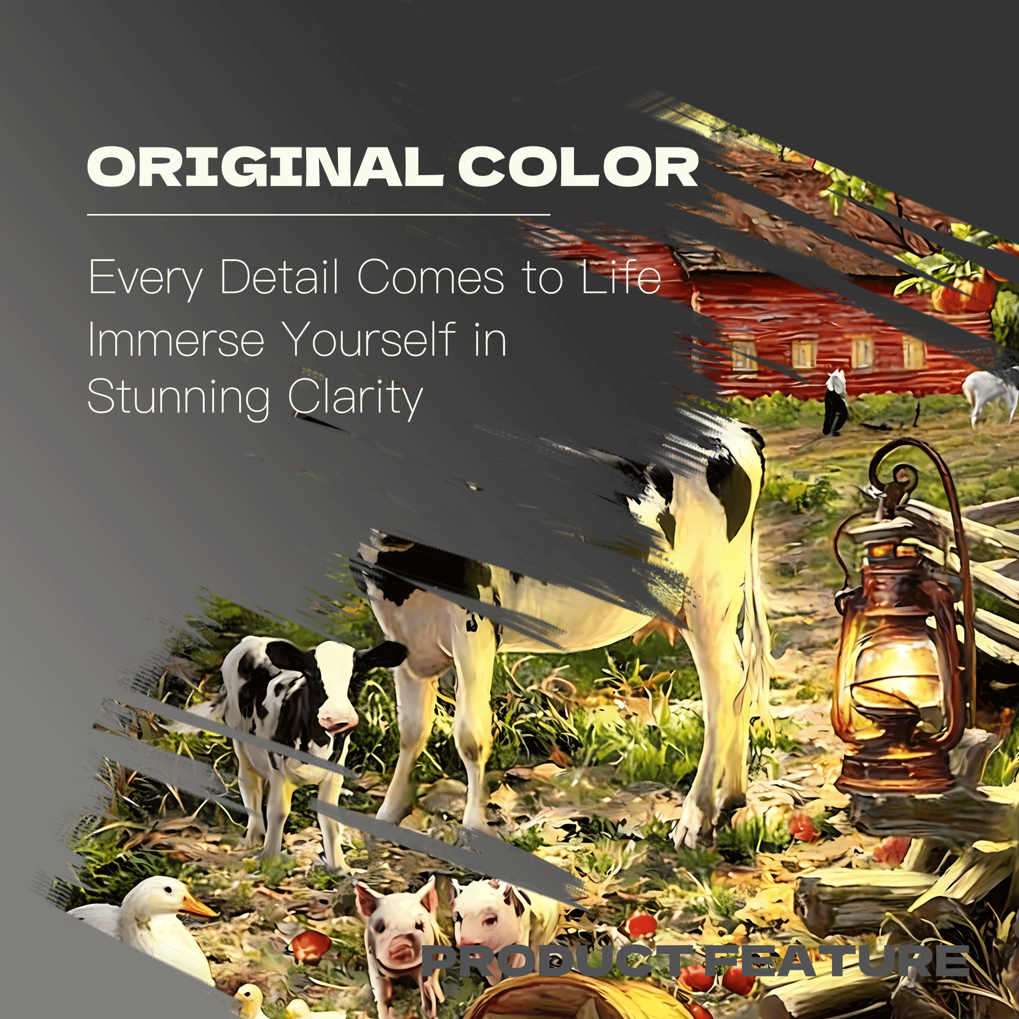 Old Country Farm 500pcs/1000pcs Jigsaw Puzzle, Scratch-Resistant, Interactive Family Game & Brain-Boosting DIY Decor, Perfect for Halloween, Christmas & New Year Gifts, Family Puzzle Game