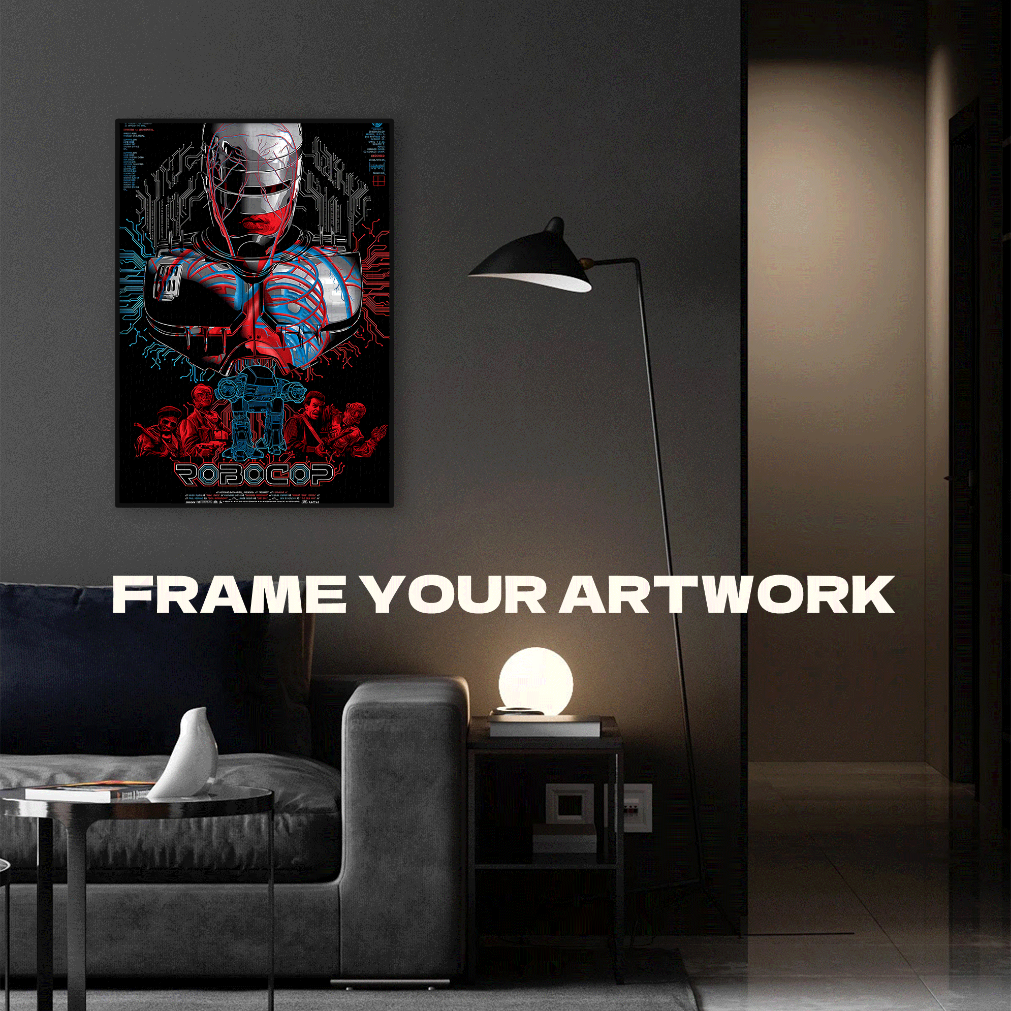 RoboCop (1987) 500pcs/1000pcs Jigsaw Puzzle, Scratch-Resistant, Interactive Family Game & Brain-Boosting DIY Decor, Perfect for Halloween, Christmas & New Year Gifts, Family Puzzle Game