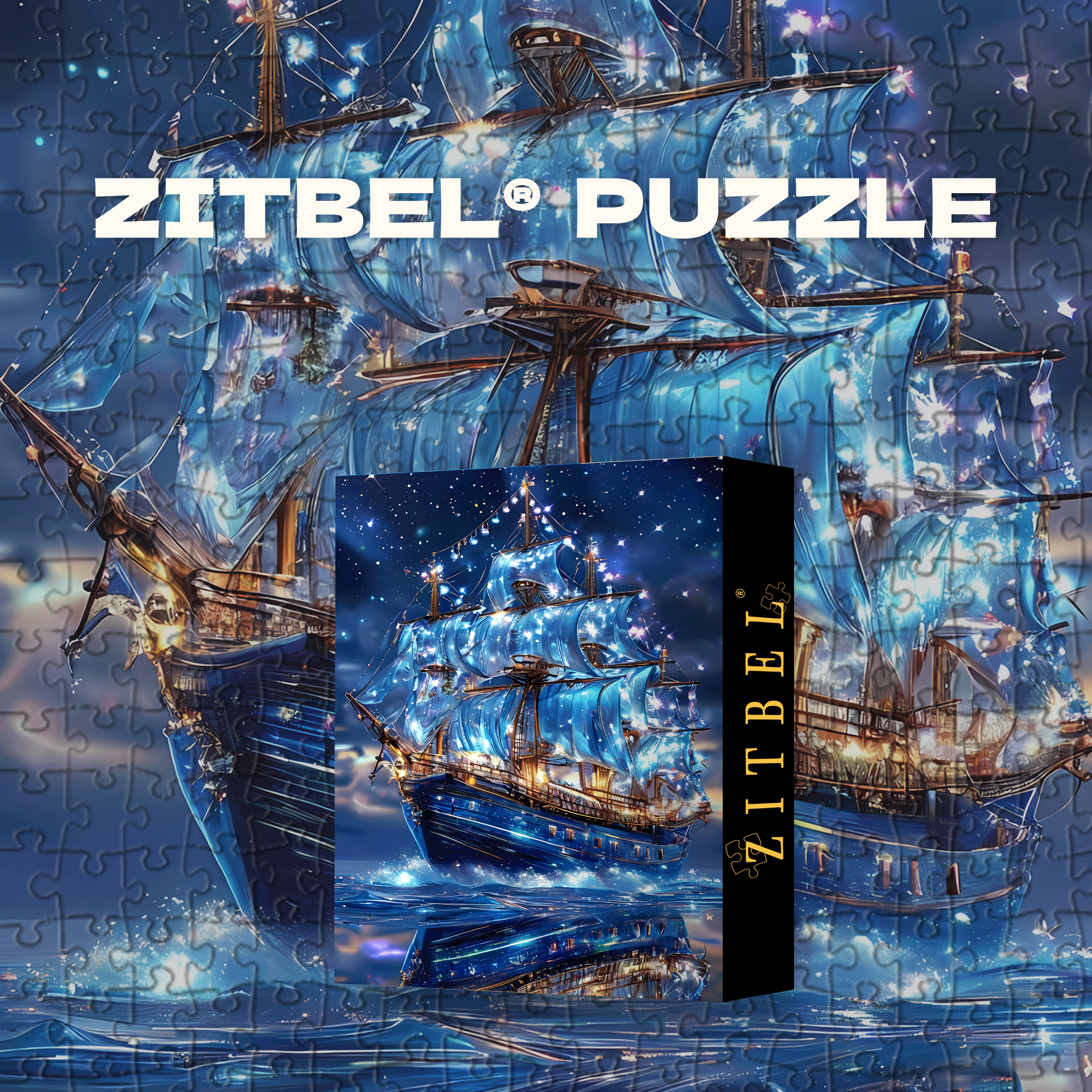 Ship of Stardust 500pcs/1000pcs Jigsaw Puzzle, Scratch-Resistant, Interactive Family Game & Brain-Boosting DIY Decor, Perfect for Halloween, Christmas & New Year Gifts, Family Puzzle Game