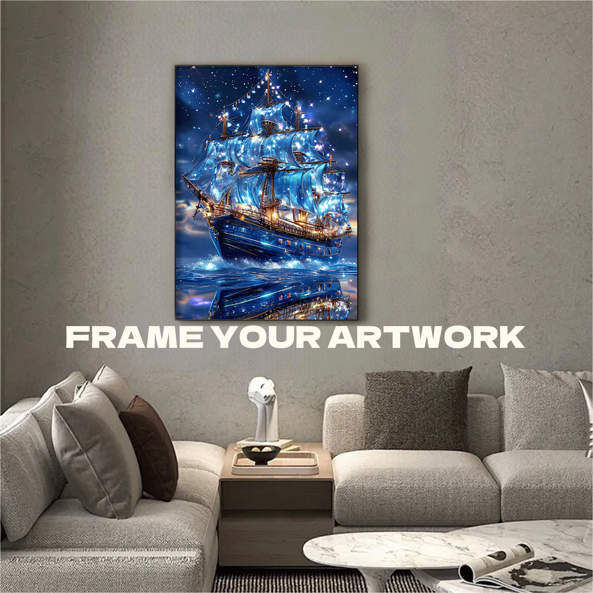 Ship of Stardust 500pcs/1000pcs Jigsaw Puzzle, Scratch-Resistant, Interactive Family Game & Brain-Boosting DIY Decor, Perfect for Halloween, Christmas & New Year Gifts, Family Puzzle Game