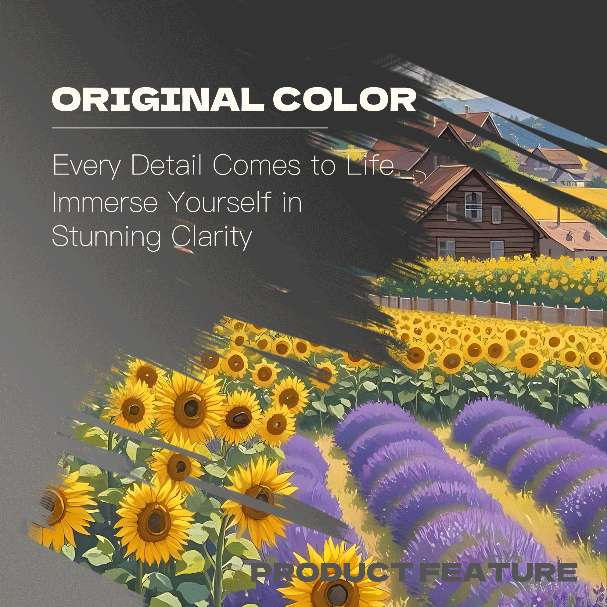 Sunflowers and Lavender in Summer 500pcs/1000pcs Jigsaw Puzzle, Scratch-Resistant, Interactive Family Game & Brain-Boosting DIY Decor, Perfect for Halloween, Christmas & New Year Gifts, Family Puzzle Game