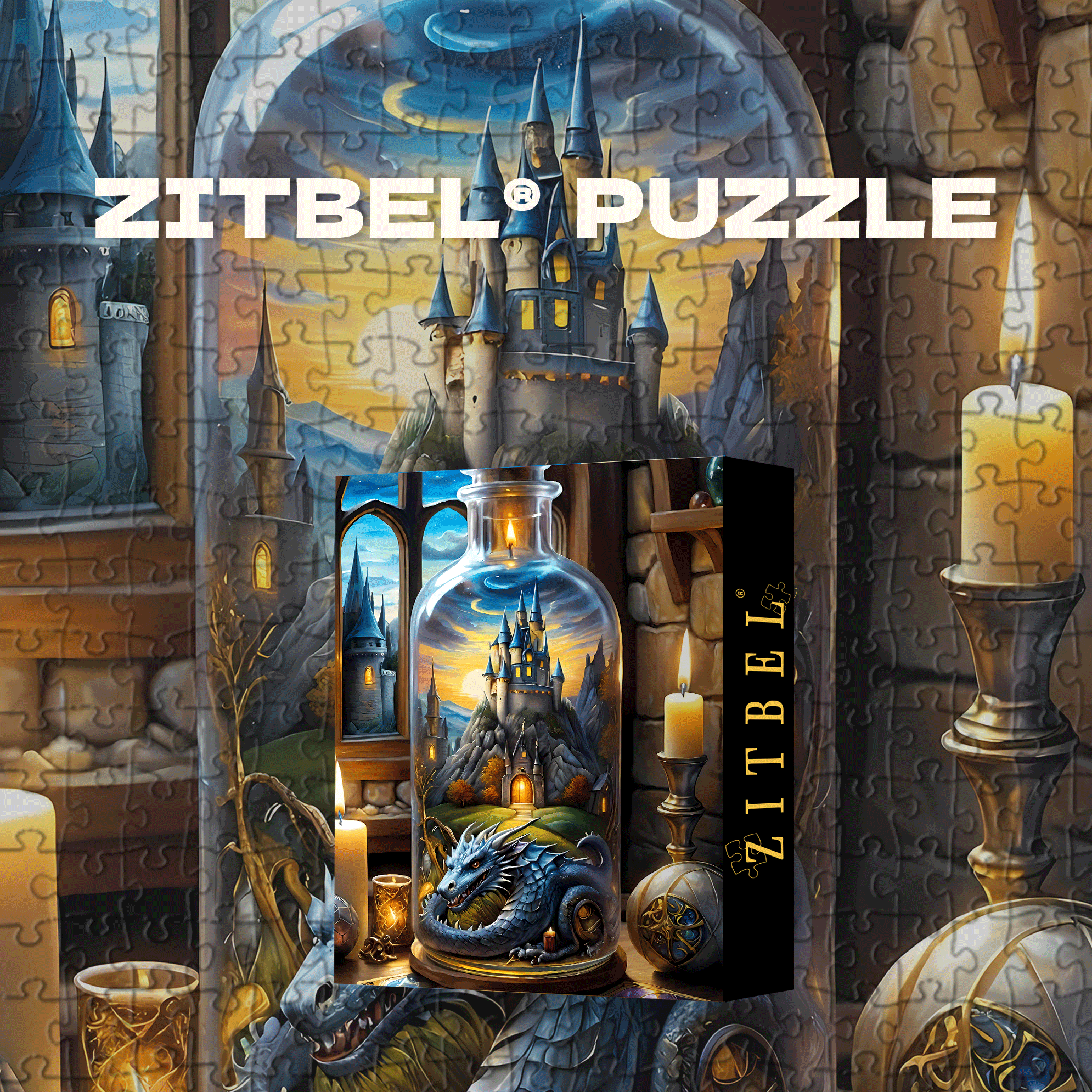 The Cherished Fantasy World 500pcs/1000pcs Jigsaw Puzzle, Scratch-Resistant, Interactive Family Game & Brain-Boosting DIY Decor, Perfect for Halloween, Christmas & New Year Gifts, Family Puzzle Game