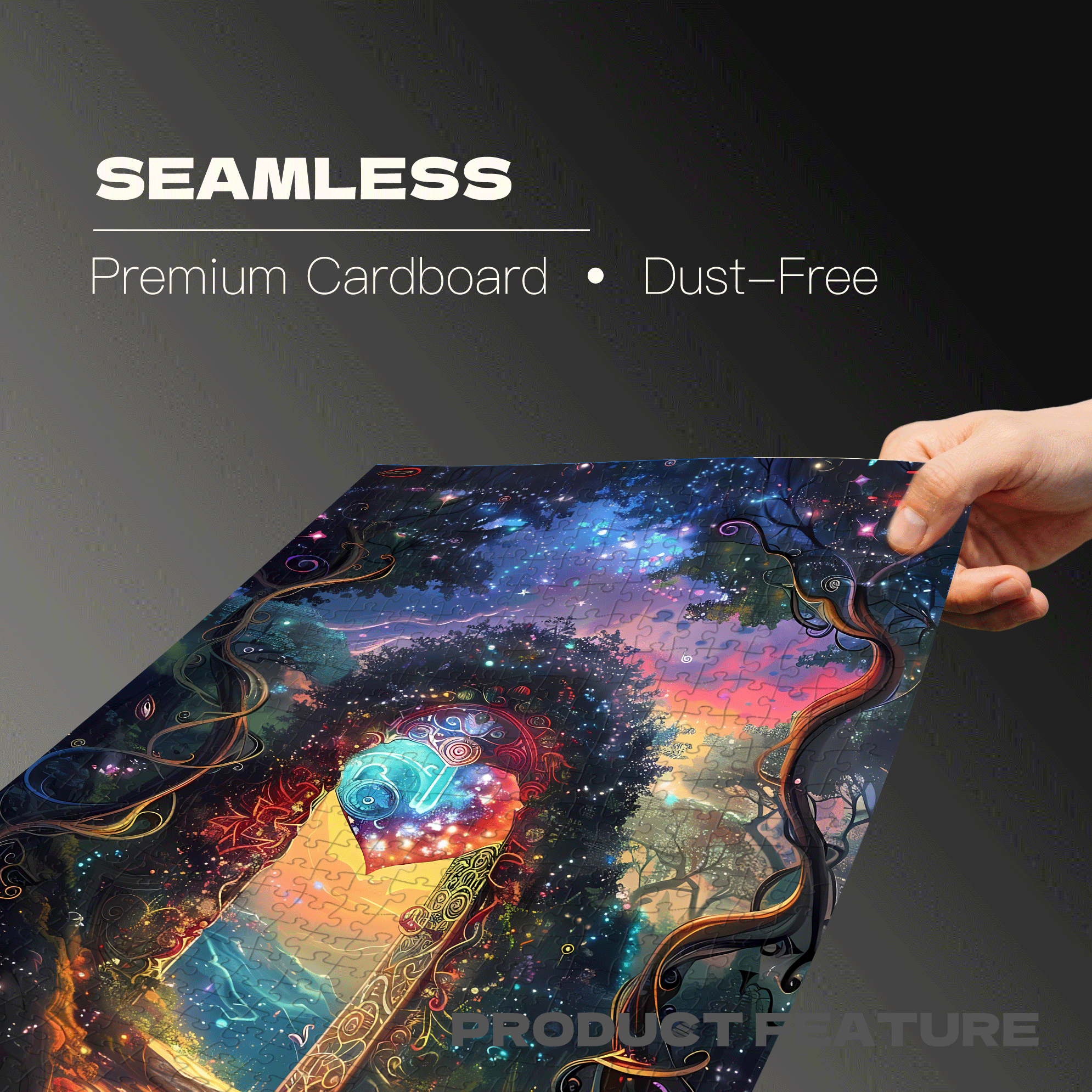 The Door to the Secret Realm of the Stars 500pcs/1000pcs Jigsaw Puzzle, Scratch-Resistant, Interactive Family Game & Brain-Boosting DIY Decor, Perfect for Halloween, Christmas & New Year Gifts, Family Puzzle Game