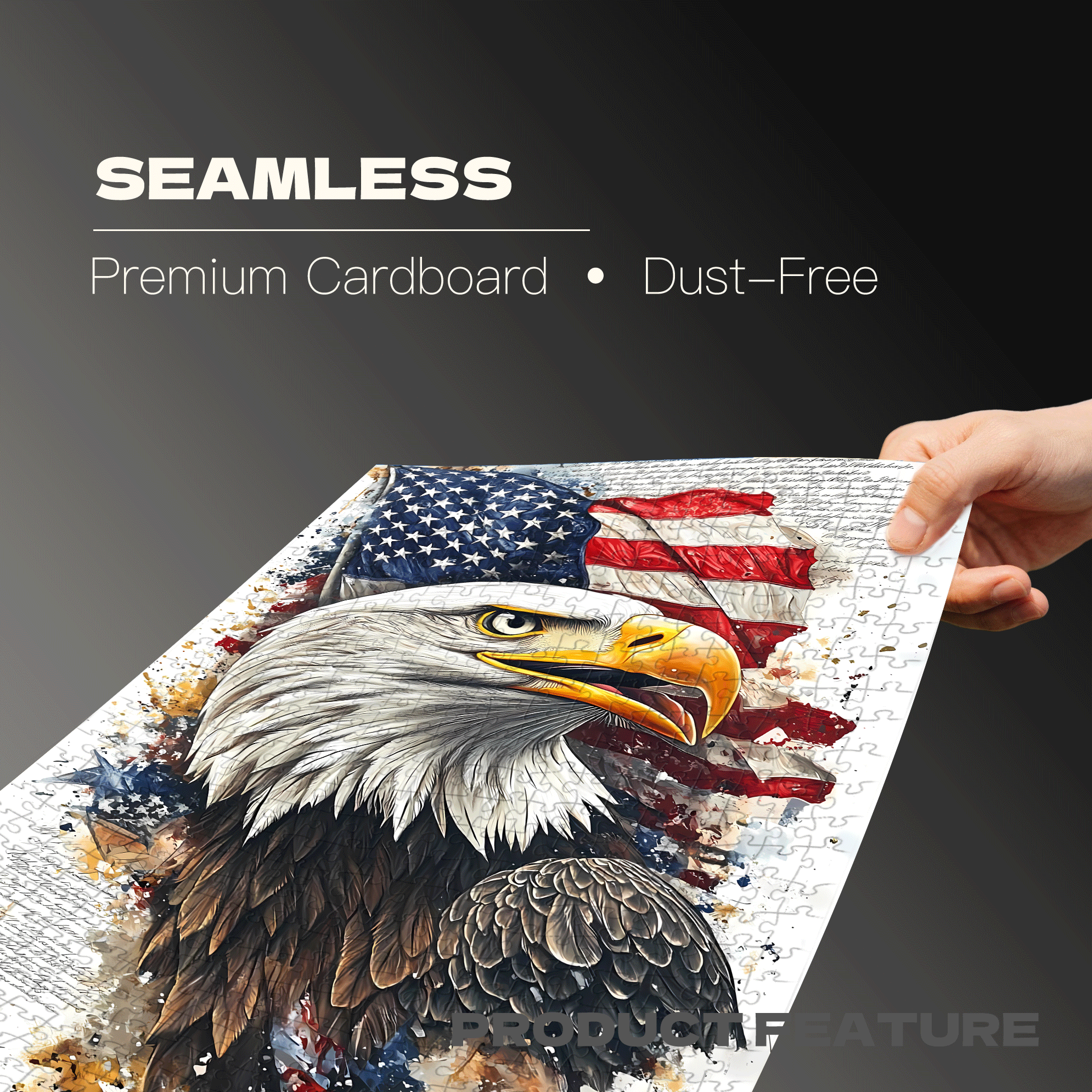 The Soul of Freedom 500pcs/1000pcs Jigsaw Puzzle, Scratch-Resistant, Interactive Family Game & Brain-Boosting DIY Decor, Perfect for Halloween, Christmas & New Year Gifts, Family Puzzle Game