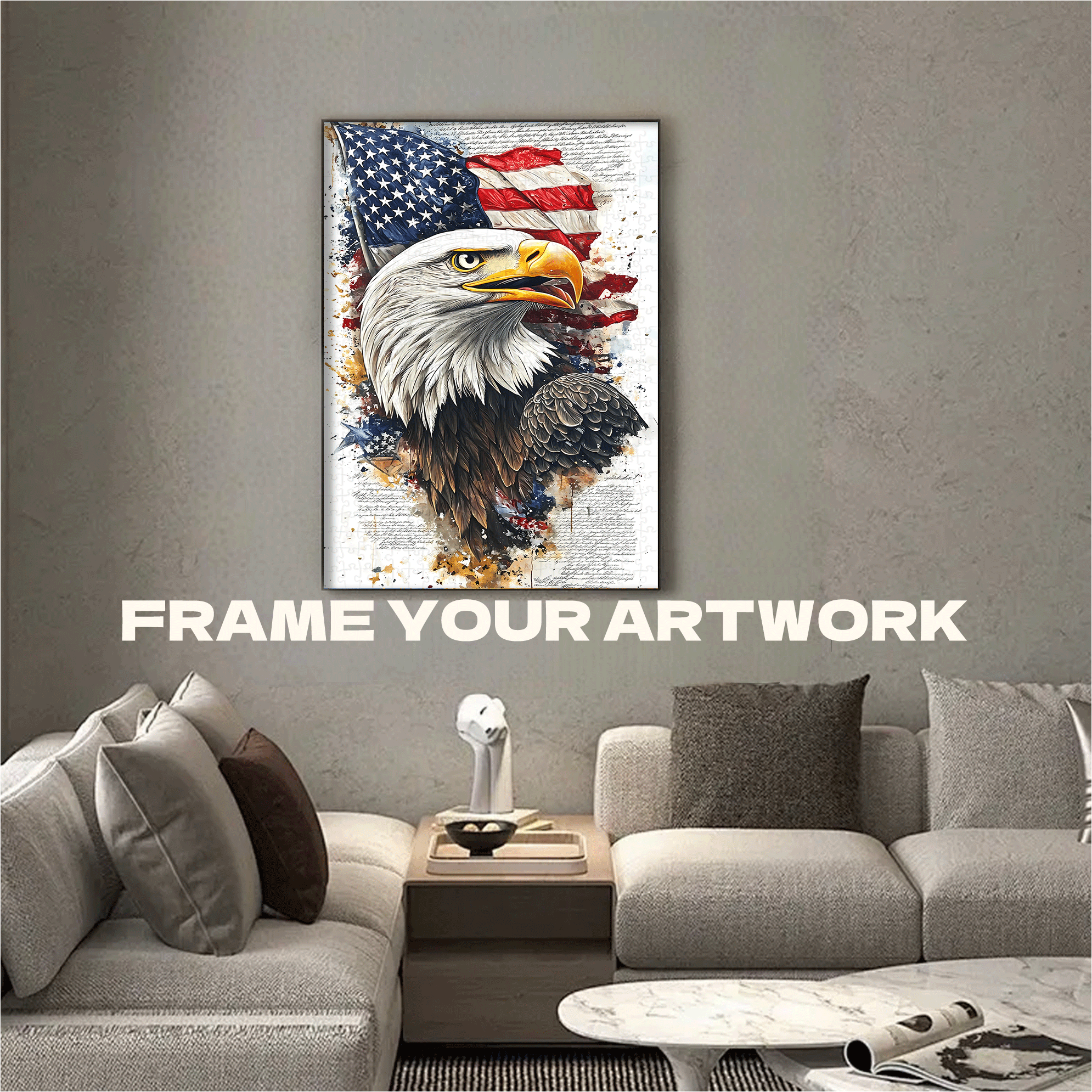 The Soul of Freedom 500pcs/1000pcs Jigsaw Puzzle, Scratch-Resistant, Interactive Family Game & Brain-Boosting DIY Decor, Perfect for Halloween, Christmas & New Year Gifts, Family Puzzle Game