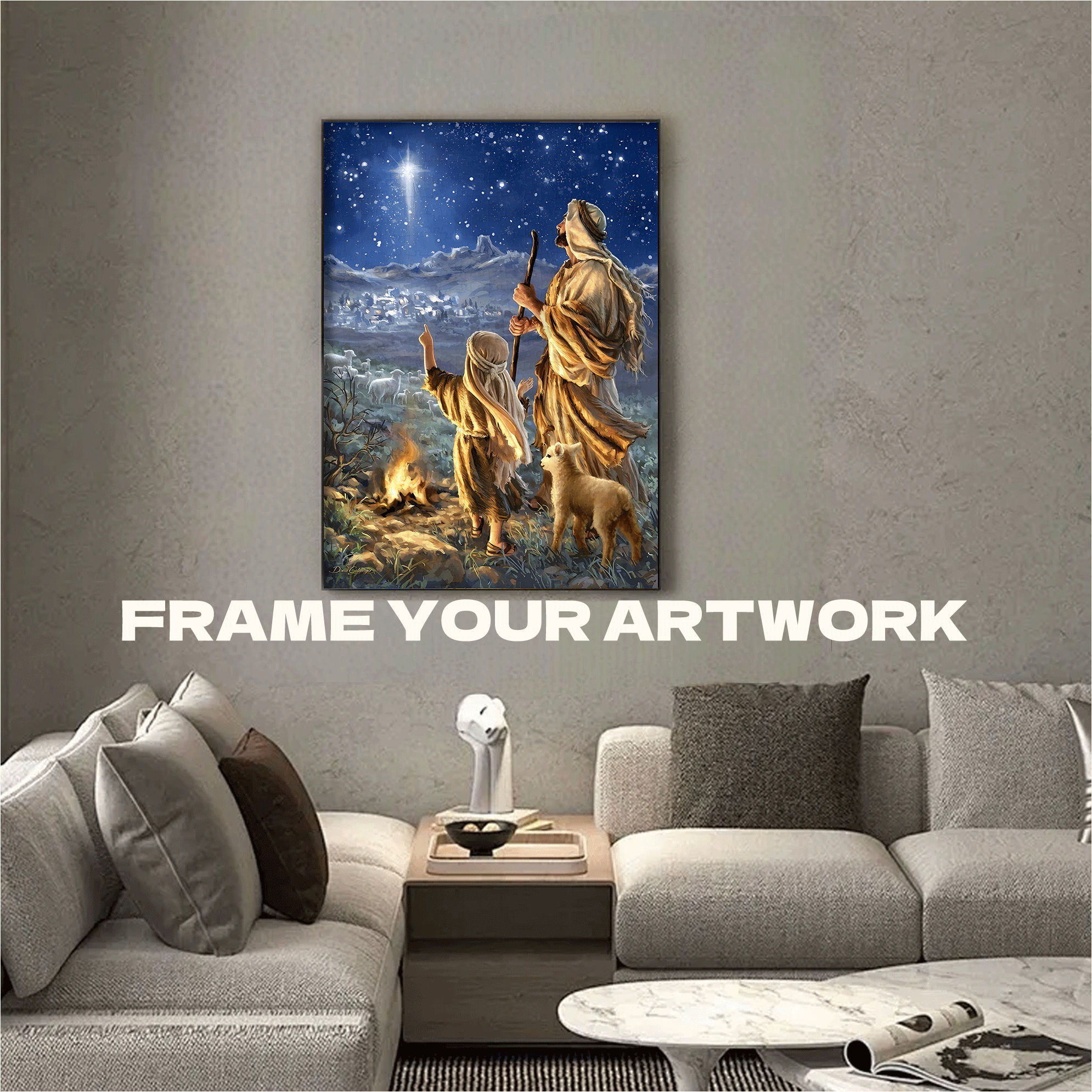 The Starlight of Bethlehem 500pcs/1000pcs Jigsaw Puzzle, Scratch-Resistant, Interactive Family Game & Brain-Boosting DIY Decor, Perfect for Halloween, Christmas & New Year Gifts, Family Puzzle Game