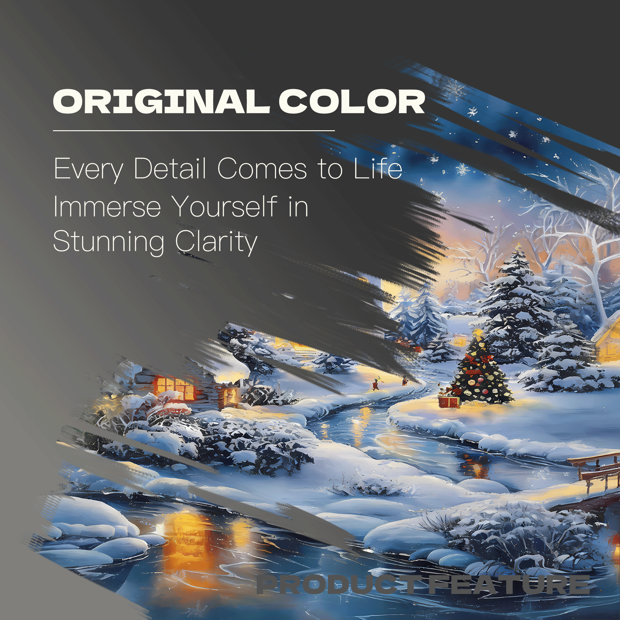 A Christmas Town in Winter 500pcs/1000pcs Jigsaw Puzzle, Scratch-Resistant, Interactive Family Game & Brain-Boosting DIY Decor, Perfect for Halloween, Christmas & New Year Gifts, Family Puzzle Game