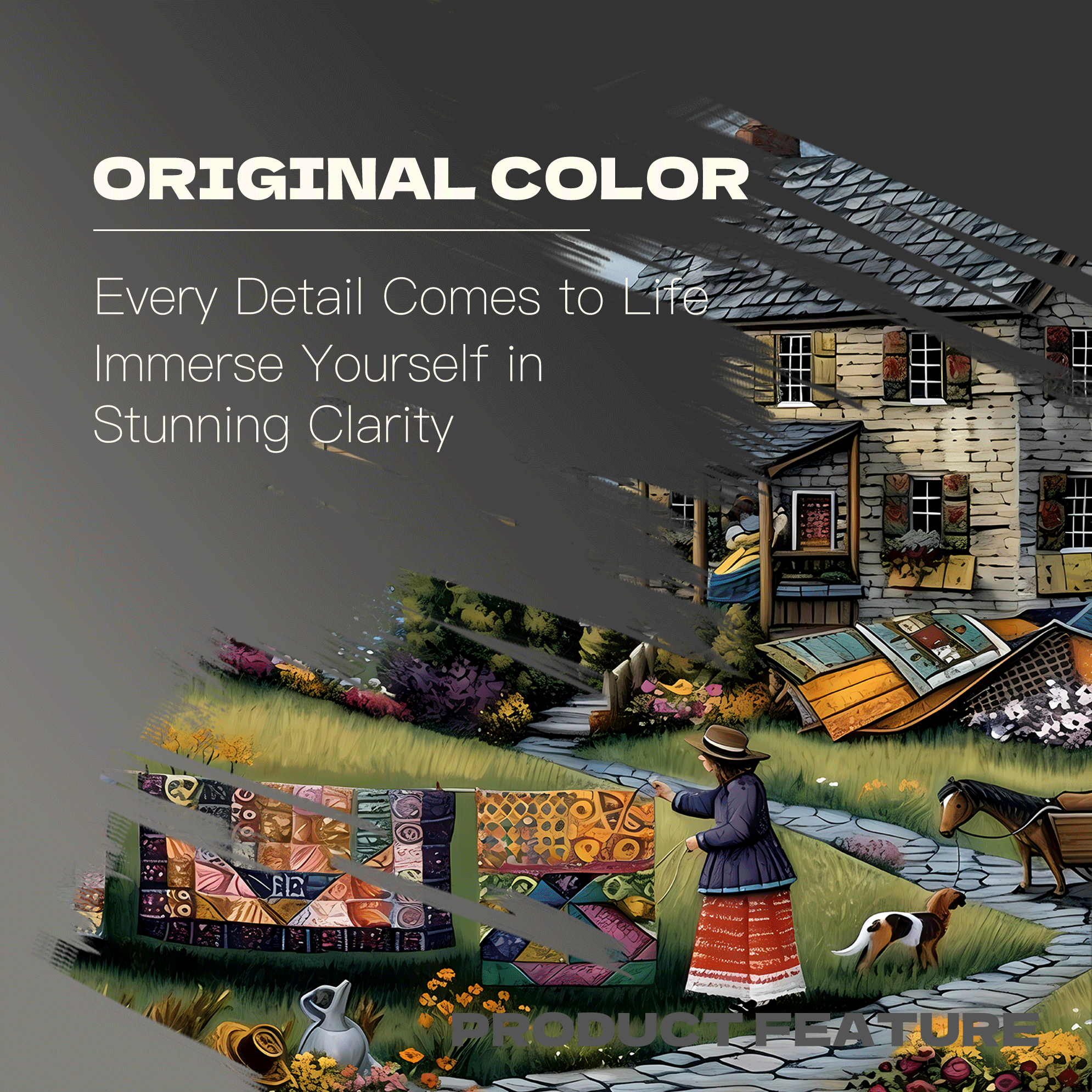 Autumn Quilting Time 500pcs/1000pcs Jigsaw Puzzle, Scratch-Resistant, Interactive Family Game & Brain-Boosting DIY Decor, Perfect for Halloween, Christmas & New Year Gifts, Family Puzzle Game