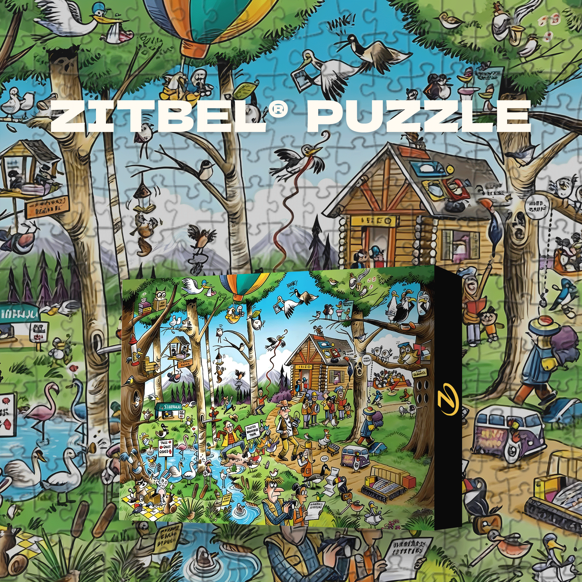 Birdwatcher's Paradise 500pcs/1000pcs Jigsaw Puzzle, Scratch-Resistant, Interactive Family Game & Brain-Boosting DIY Decor, Perfect for Halloween, Christmas & New Year Gifts, Family Puzzle Game
