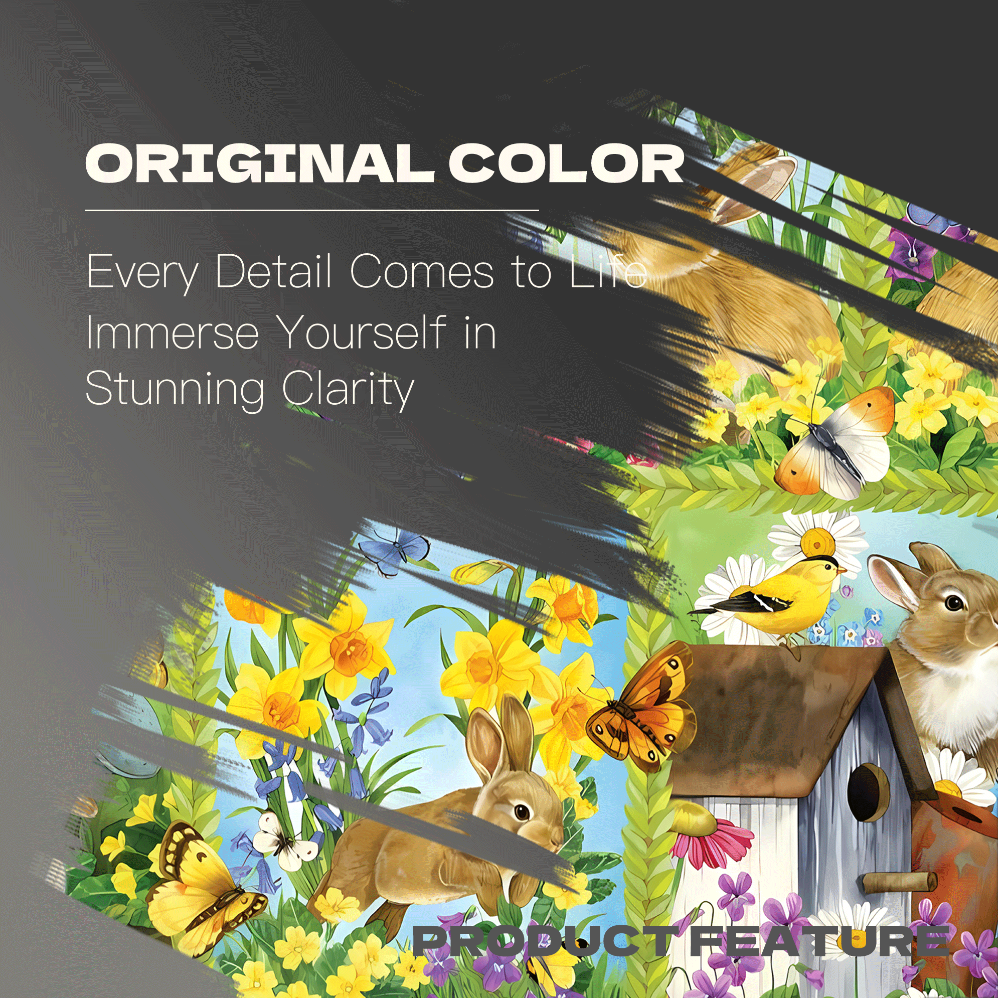 Bunny Collage 500pcs/1000pcs Jigsaw Puzzle, Scratch-Resistant, Interactive Family Game & Brain-Boosting DIY Decor, Perfect for Halloween, Christmas & New Year Gifts, Family Puzzle Game