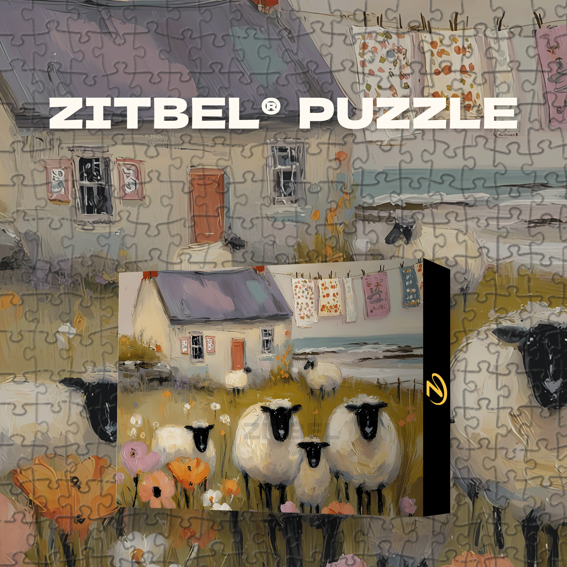 Cozy Countryside 500pcs/1000pcs Jigsaw Puzzle, Scratch-Resistant, Interactive Family Game & Brain-Boosting DIY Decor, Perfect for Halloween, Christmas & New Year Gifts, Family Puzzle Game