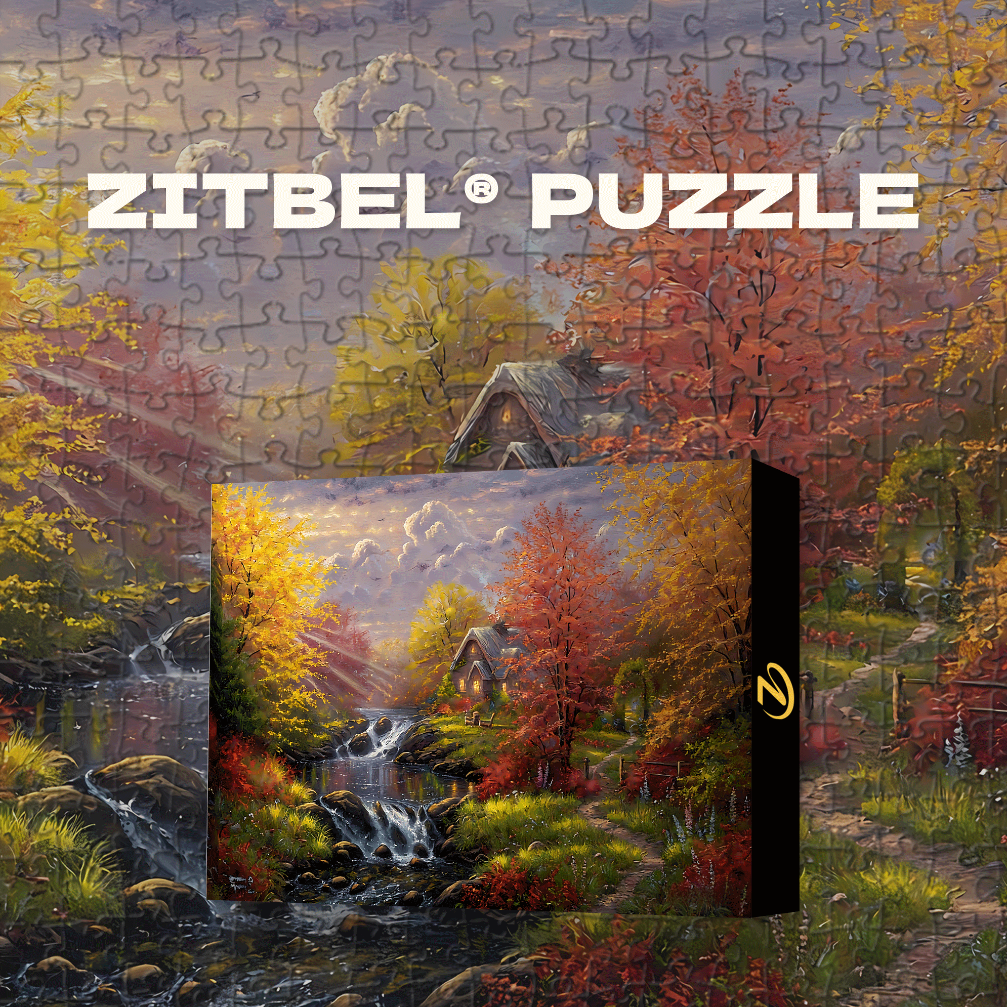 Secluded Cottage 500pcs/1000pcs Jigsaw Puzzle, Scratch-Resistant, Interactive Family Game & Brain-Boosting DIY Decor, Perfect for Halloween, Christmas & New Year Gifts, Family Puzzle Game