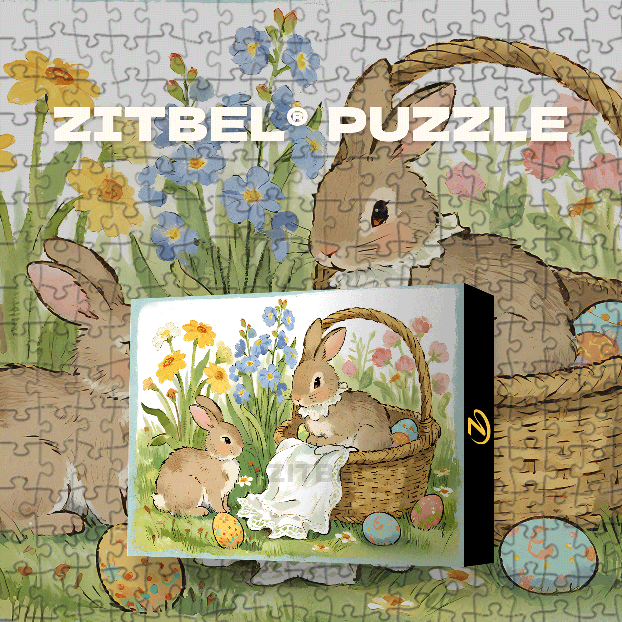 Springtime Rabbit Speech 500pcs/1000pcs Jigsaw Puzzle, Scratch-Resistant, Interactive Family Game & Brain-Boosting DIY Decor, Perfect for Halloween, Christmas & New Year Gifts, Family Puzzle Game