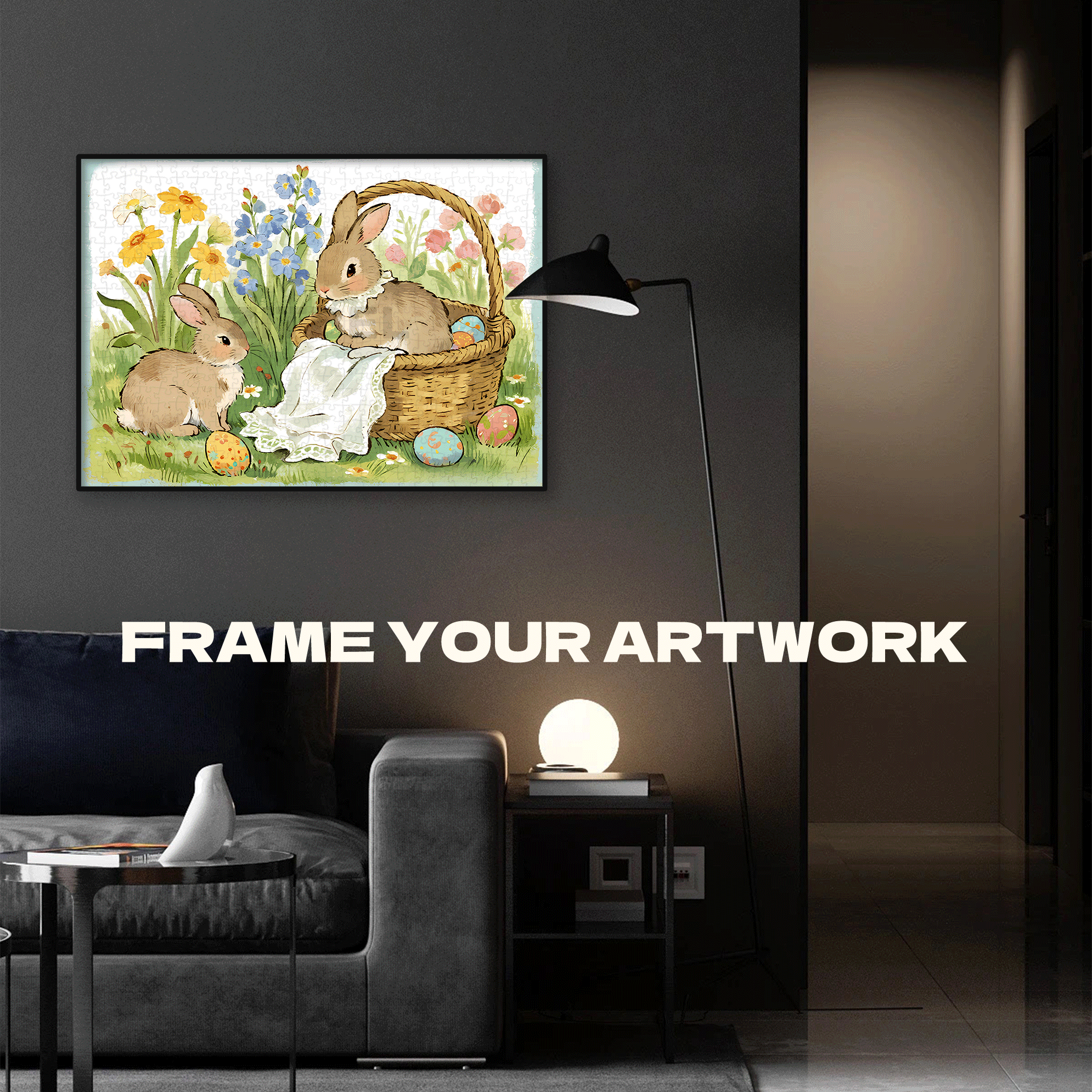 Springtime Rabbit Speech 500pcs/1000pcs Jigsaw Puzzle, Scratch-Resistant, Interactive Family Game & Brain-Boosting DIY Decor, Perfect for Halloween, Christmas & New Year Gifts, Family Puzzle Game