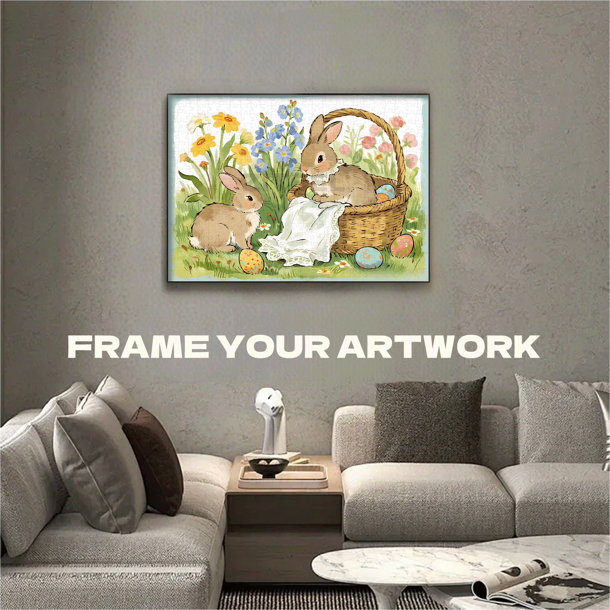 Springtime Rabbit Speech 500pcs/1000pcs Jigsaw Puzzle, Scratch-Resistant, Interactive Family Game & Brain-Boosting DIY Decor, Perfect for Halloween, Christmas & New Year Gifts, Family Puzzle Game