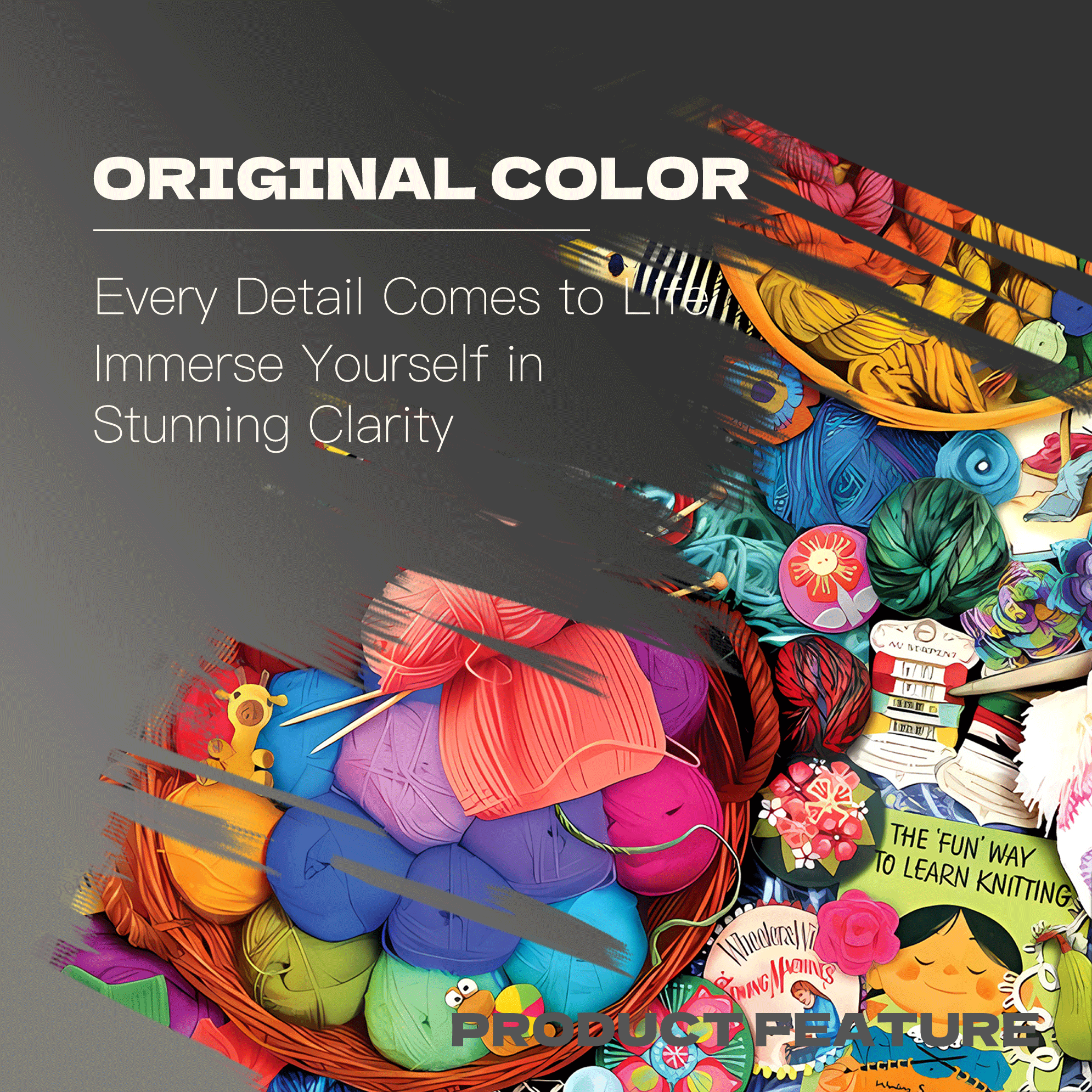 The Woven World Of Colors 500pcs/1000pcs Jigsaw Puzzle, Scratch-Resistant, Interactive Family Game & Brain-Boosting DIY Decor, Perfect for Halloween, Christmas & New Year Gifts, Family Puzzle Game