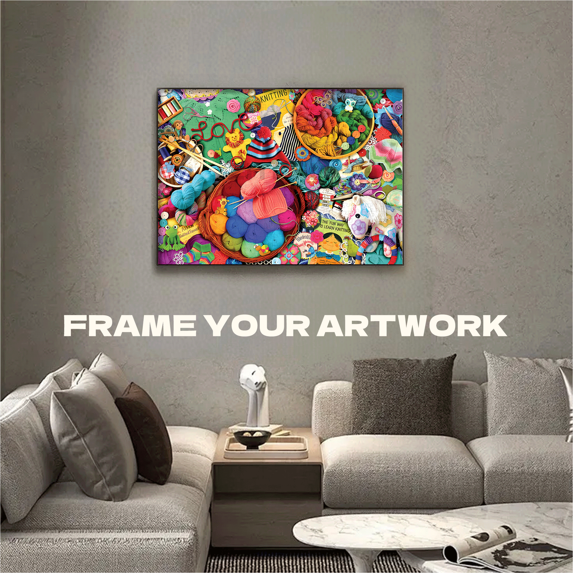 The Woven World Of Colors 500pcs/1000pcs Jigsaw Puzzle, Scratch-Resistant, Interactive Family Game & Brain-Boosting DIY Decor, Perfect for Halloween, Christmas & New Year Gifts, Family Puzzle Game