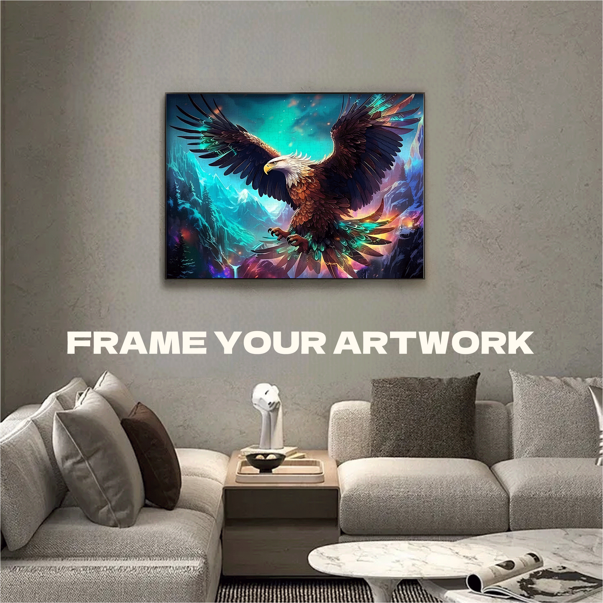 Wings Of The Mountain 500pcs/1000pcs Jigsaw Puzzle, Scratch-Resistant, Interactive Family Game & Brain-Boosting DIY Decor, Perfect for Halloween, Christmas & New Year Gifts, Family Puzzle Game