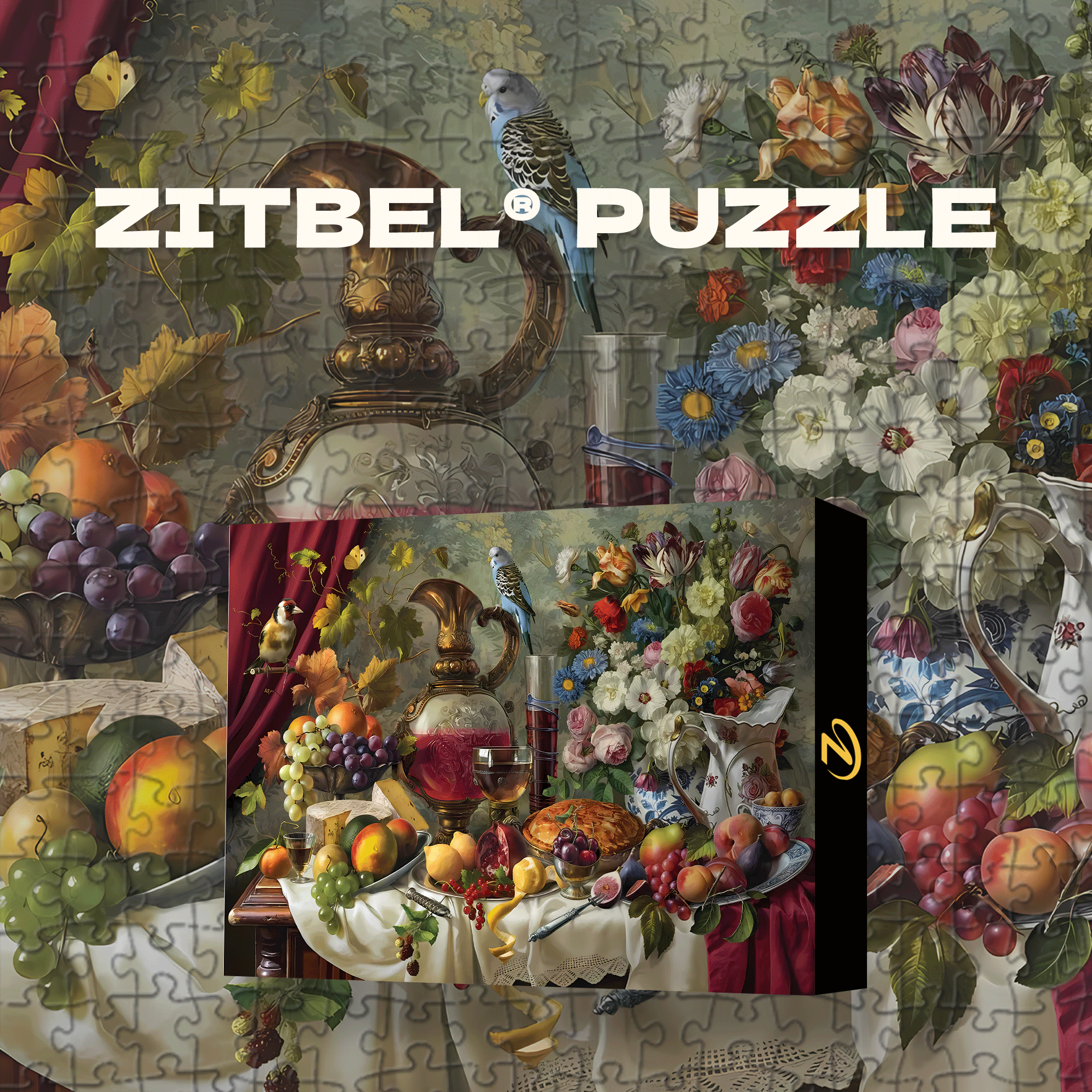 Dutch Still Life 500pcs/1000pcs Jigsaw Puzzle, Scratch-Resistant, Interactive Family Game & Brain-Boosting DIY Decor, Perfect for Halloween, Christmas & New Year Gifts, Family Puzzle Game