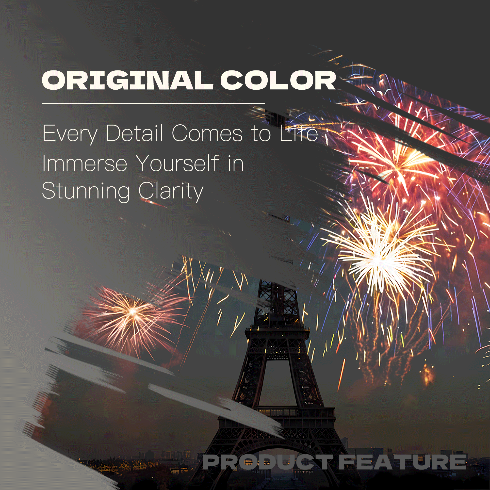 Eiffel Tower Fireworks 500pcs/1000pcs Jigsaw Puzzle, Scratch-Resistant, Interactive Family Game & Brain-Boosting DIY Decor, Perfect for Halloween, Christmas & New Year Gifts, Family Puzzle Game