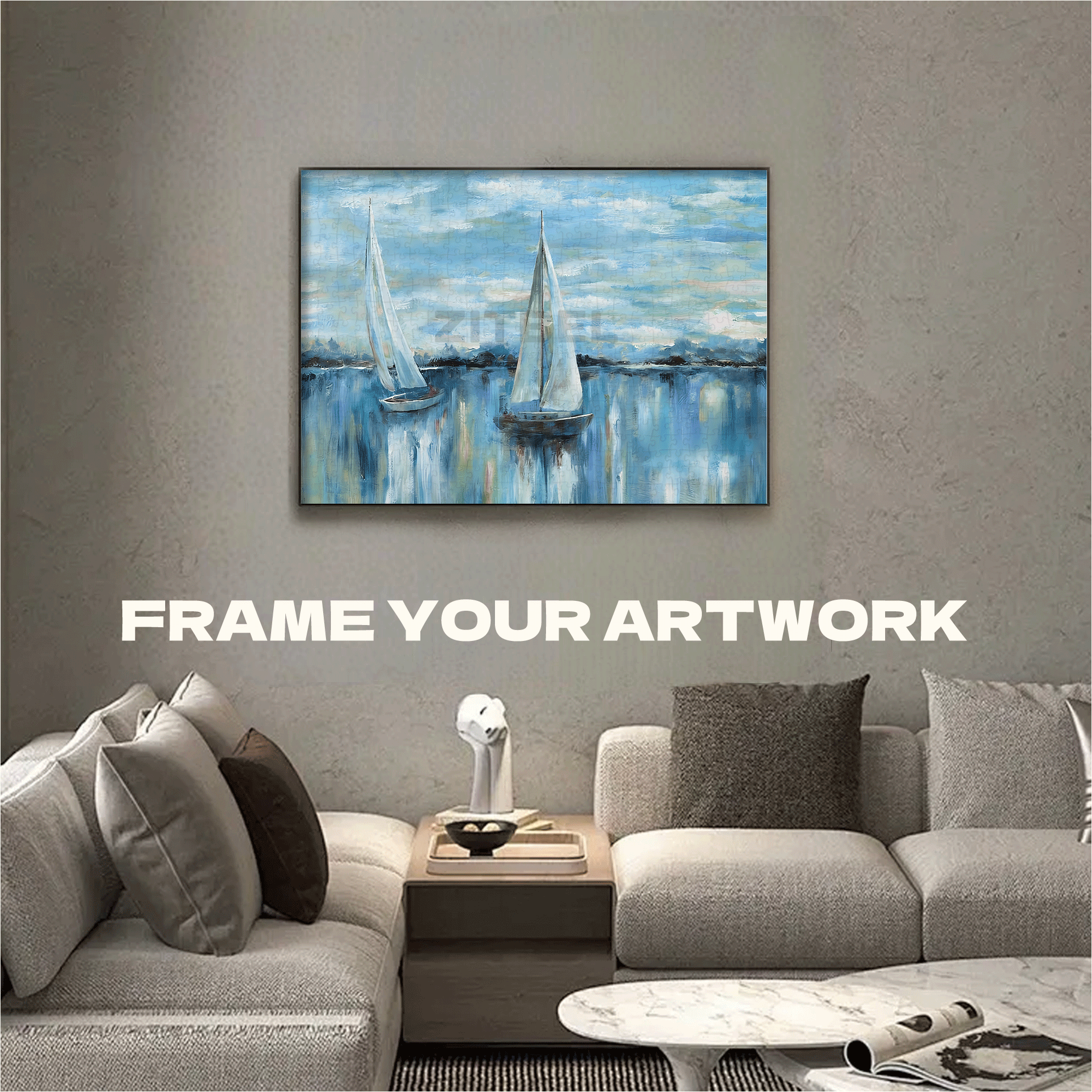 Evening On The Bay 500pcs/1000pcs Jigsaw Puzzle, Scratch-Resistant, Interactive Family Game & Brain-Boosting DIY Decor, Perfect for Halloween, Christmas & New Year Gifts, Family Puzzle Game