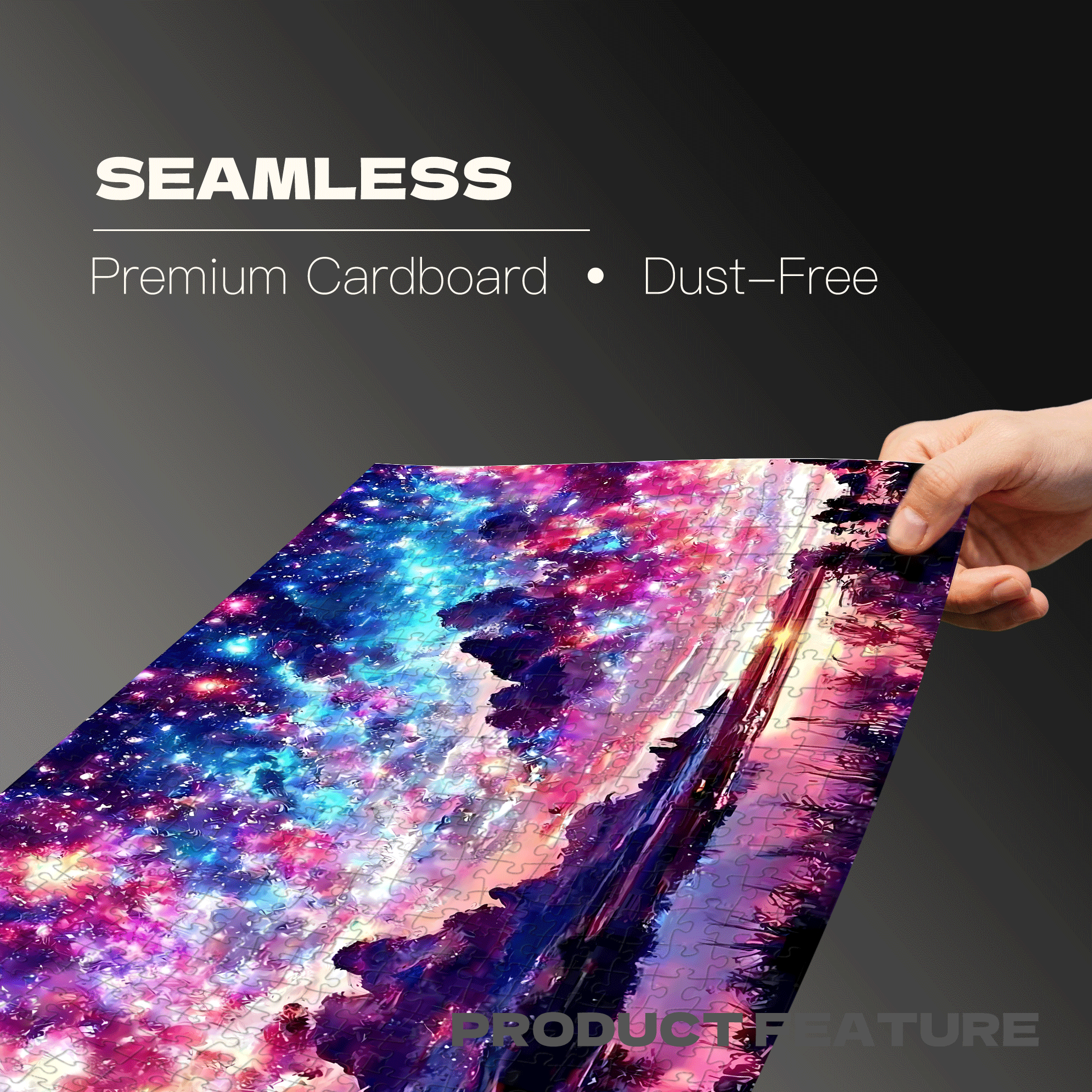 Landscape Starry Sky 500pcs/1000pcs Jigsaw Puzzle, Scratch-Resistant, Interactive Family Game & Brain-Boosting DIY Decor, Perfect for Halloween, Christmas & New Year Gifts, Family Puzzle Game