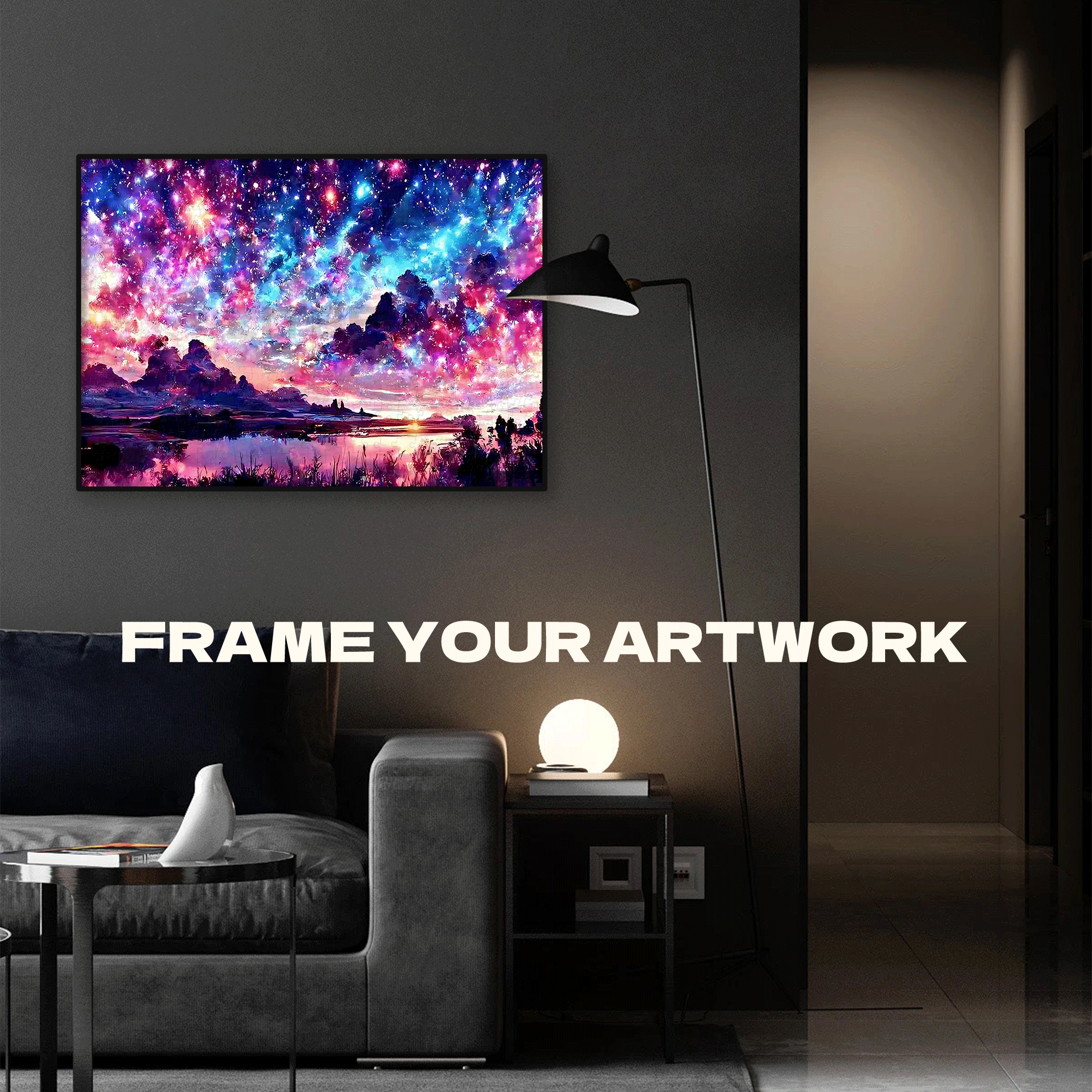 Landscape Starry Sky 500pcs/1000pcs Jigsaw Puzzle, Scratch-Resistant, Interactive Family Game & Brain-Boosting DIY Decor, Perfect for Halloween, Christmas & New Year Gifts, Family Puzzle Game