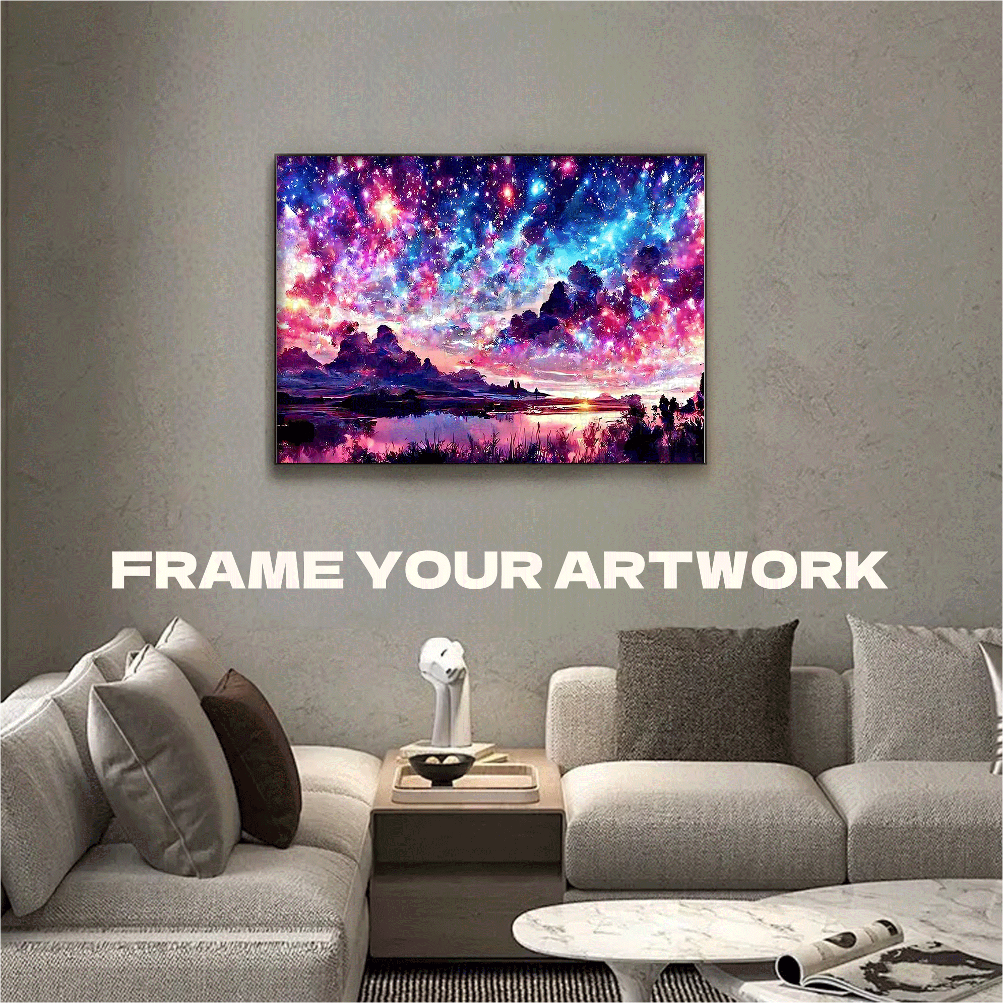 Landscape Starry Sky 500pcs/1000pcs Jigsaw Puzzle, Scratch-Resistant, Interactive Family Game & Brain-Boosting DIY Decor, Perfect for Halloween, Christmas & New Year Gifts, Family Puzzle Game