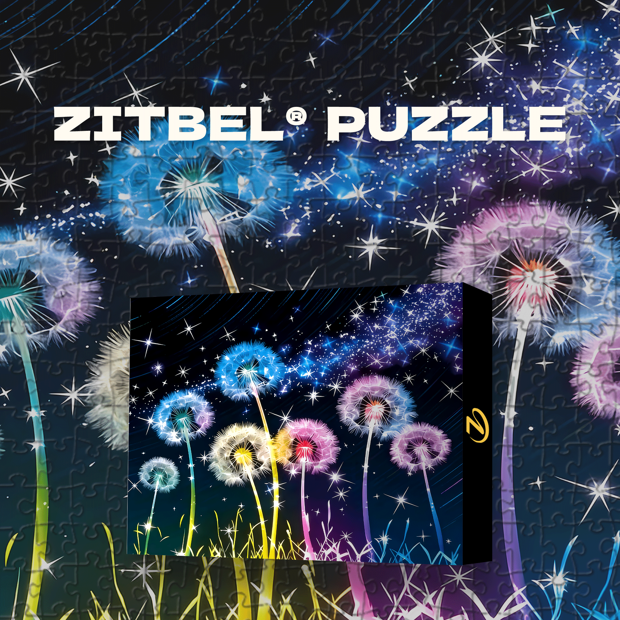 Whispers Of The Night Dandelions 500pcs/1000pcs Jigsaw Puzzle, Scratch-Resistant, Interactive Family Game & Brain-Boosting DIY Decor, Perfect for Halloween, Christmas & New Year Gifts, Family Puzzle Game