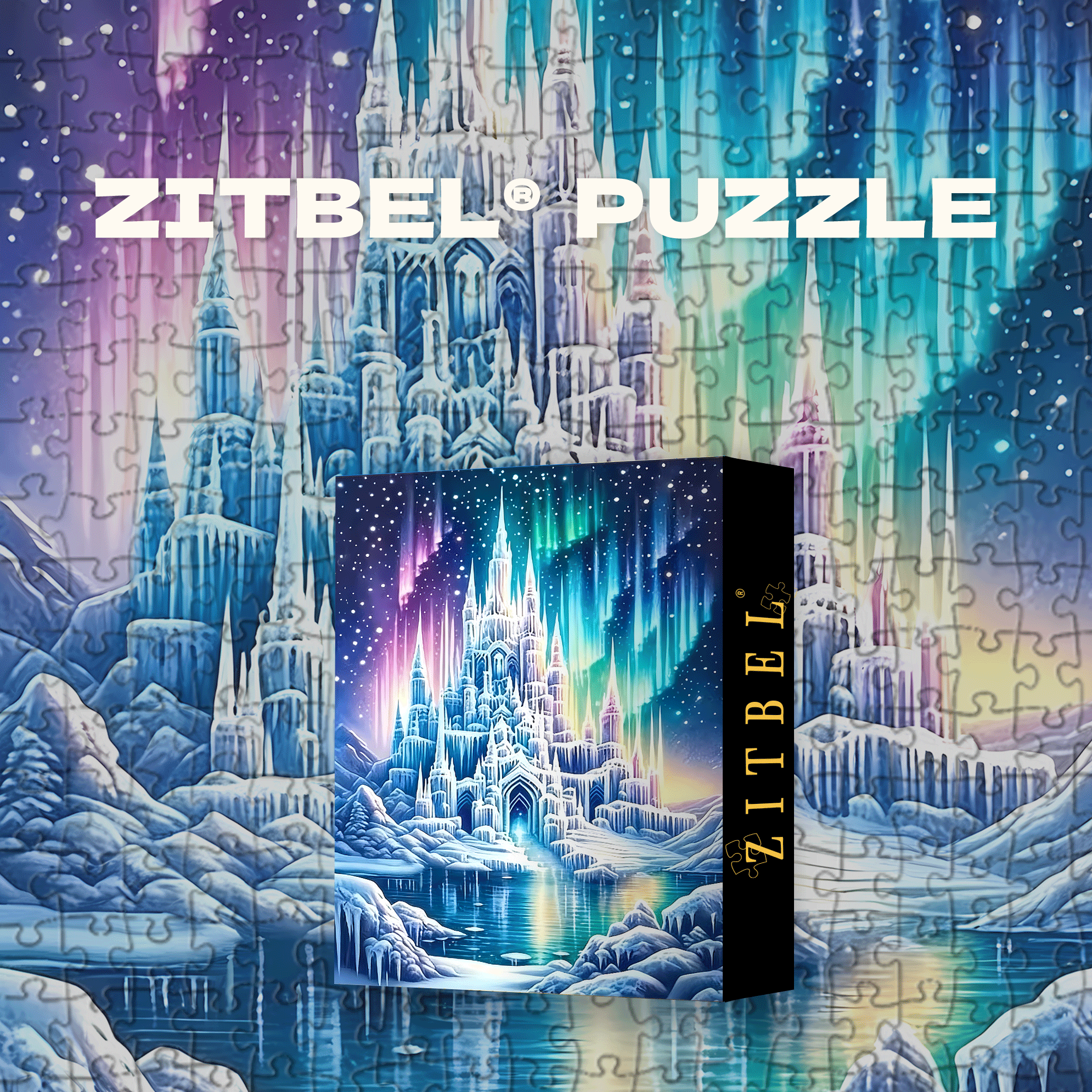 Aurora Ice Castle 500pcs/1000pcs Jigsaw Puzzle, Scratch-Resistant, Interactive Family Game & Brain-Boosting DIY Decor, Perfect for Halloween, Christmas & New Year Gifts, Family Puzzle Game