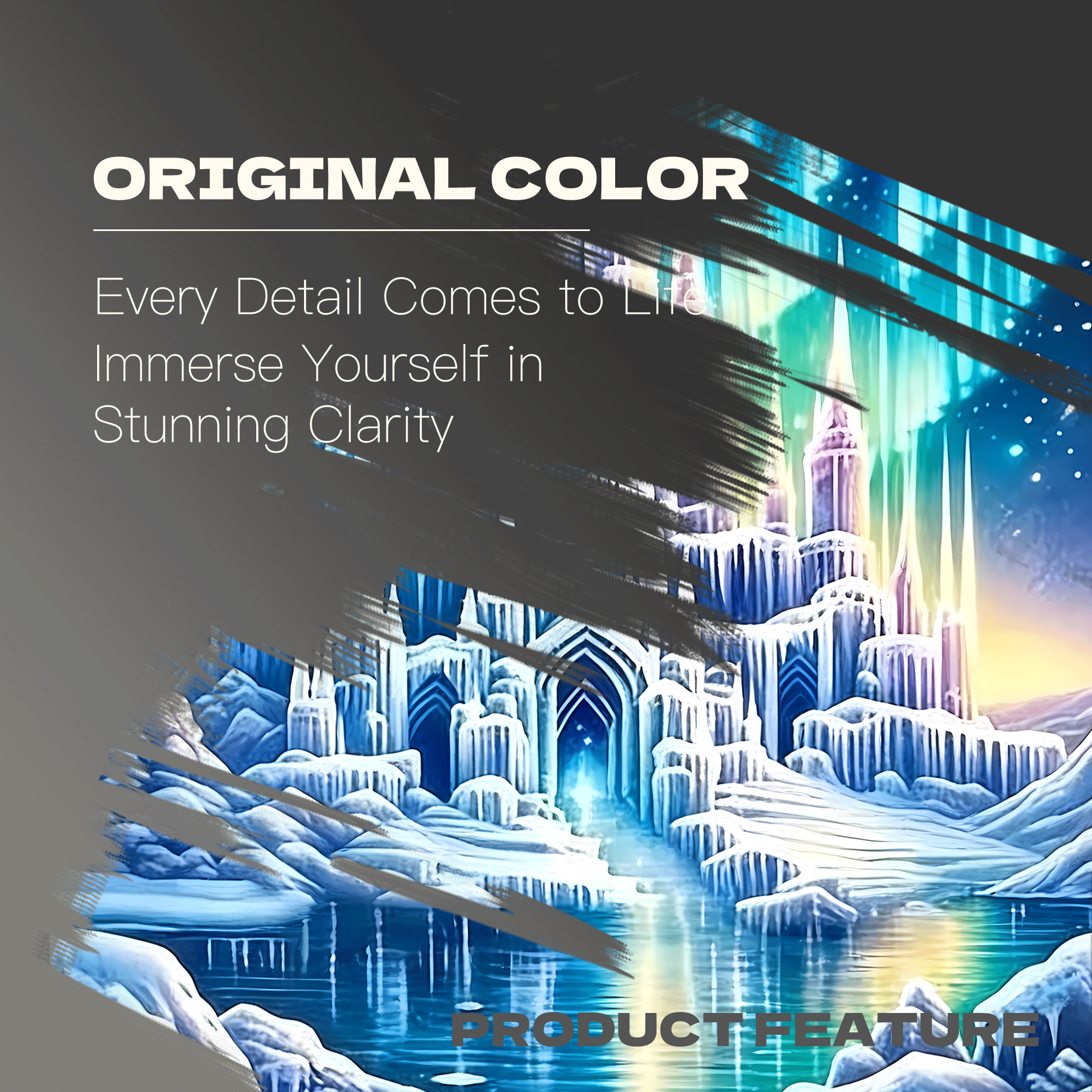 Aurora Ice Castle 500pcs/1000pcs Jigsaw Puzzle, Scratch-Resistant, Interactive Family Game & Brain-Boosting DIY Decor, Perfect for Halloween, Christmas & New Year Gifts, Family Puzzle Game