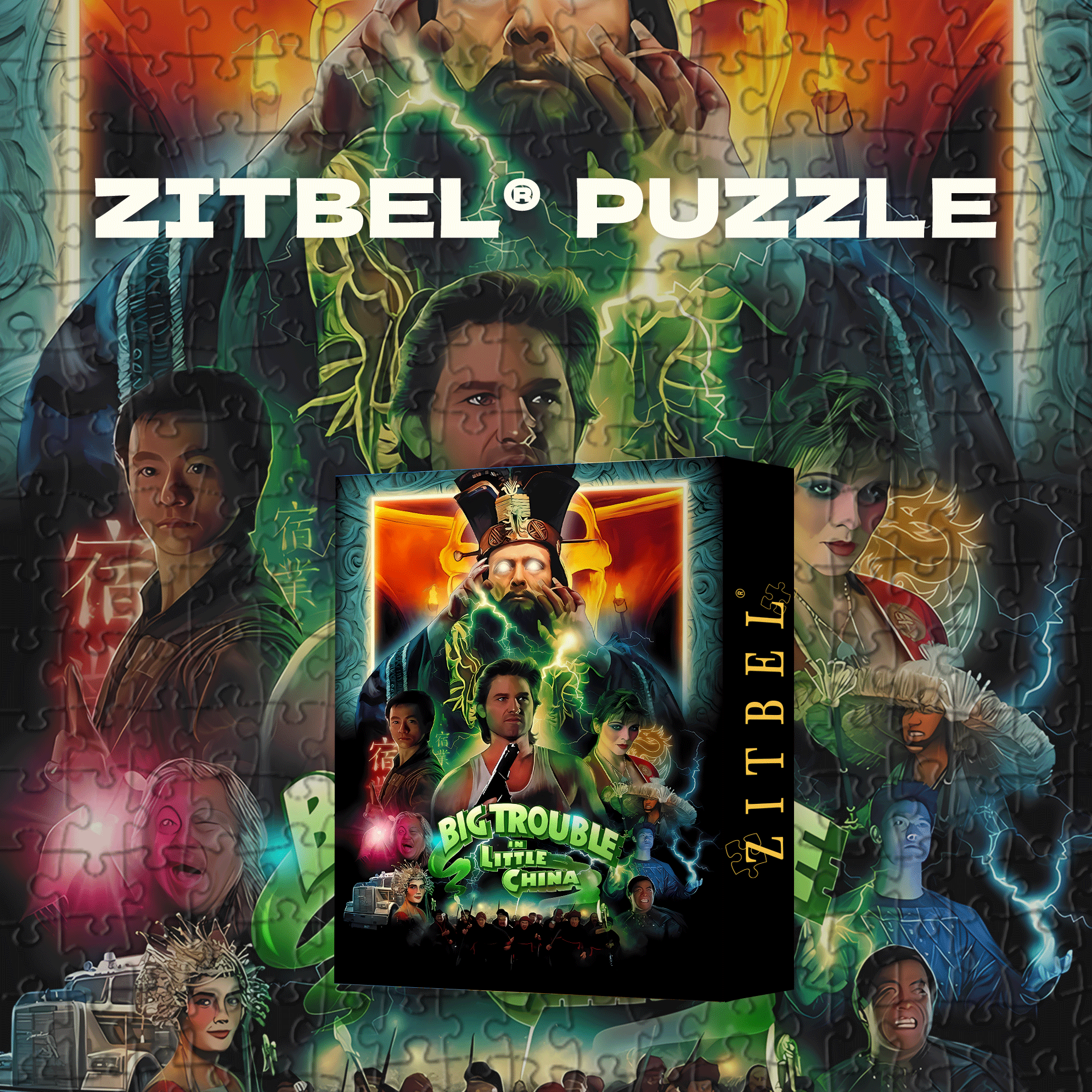 Big Trouble In Little China (1986) 500pcs/1000pcs Jigsaw Puzzle, Scratch-Resistant, Interactive Family Game & Brain-Boosting DIY Decor, Perfect for Halloween, Christmas & New Year Gifts, Family Puzzle Game