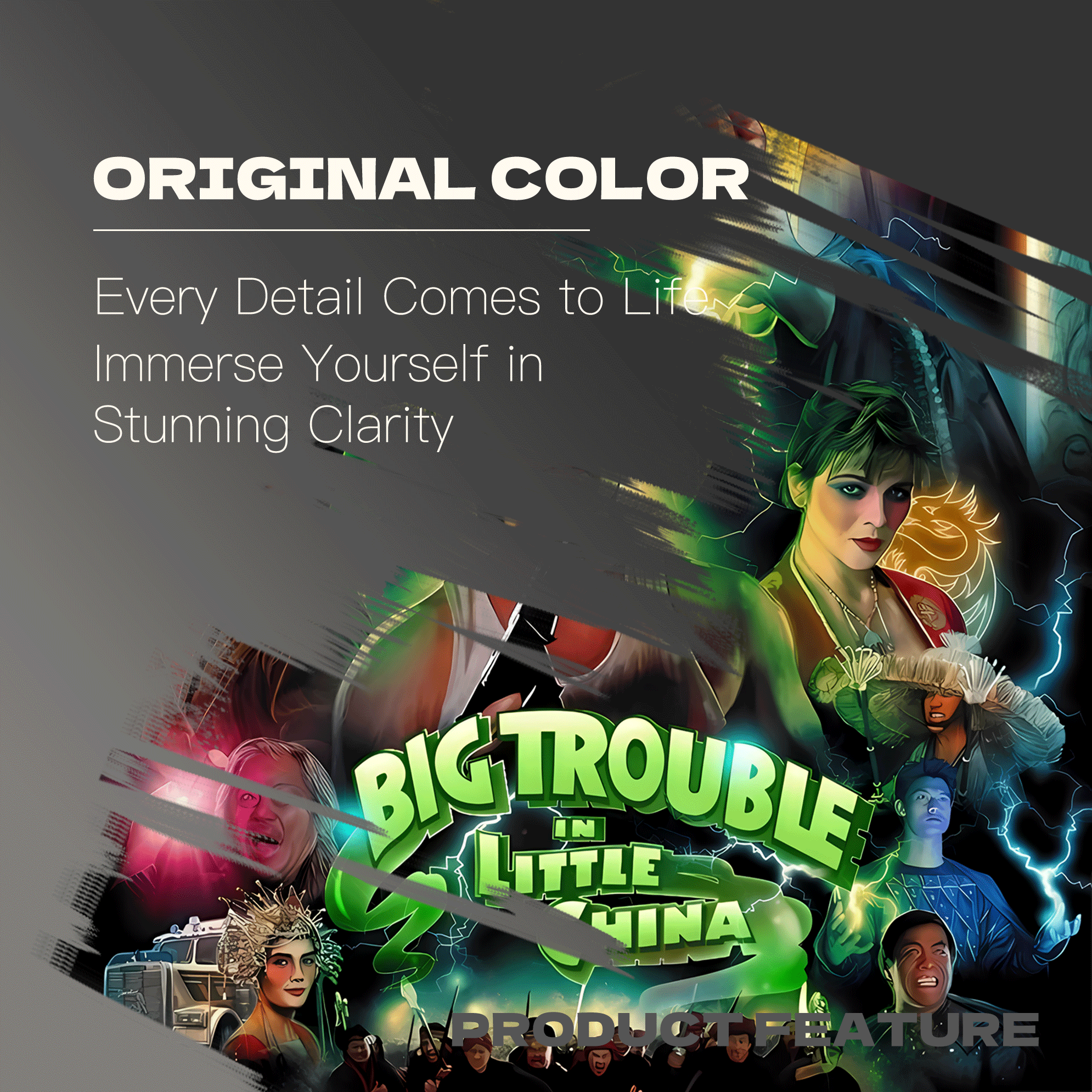 Big Trouble In Little China (1986) 500pcs/1000pcs Jigsaw Puzzle, Scratch-Resistant, Interactive Family Game & Brain-Boosting DIY Decor, Perfect for Halloween, Christmas & New Year Gifts, Family Puzzle Game