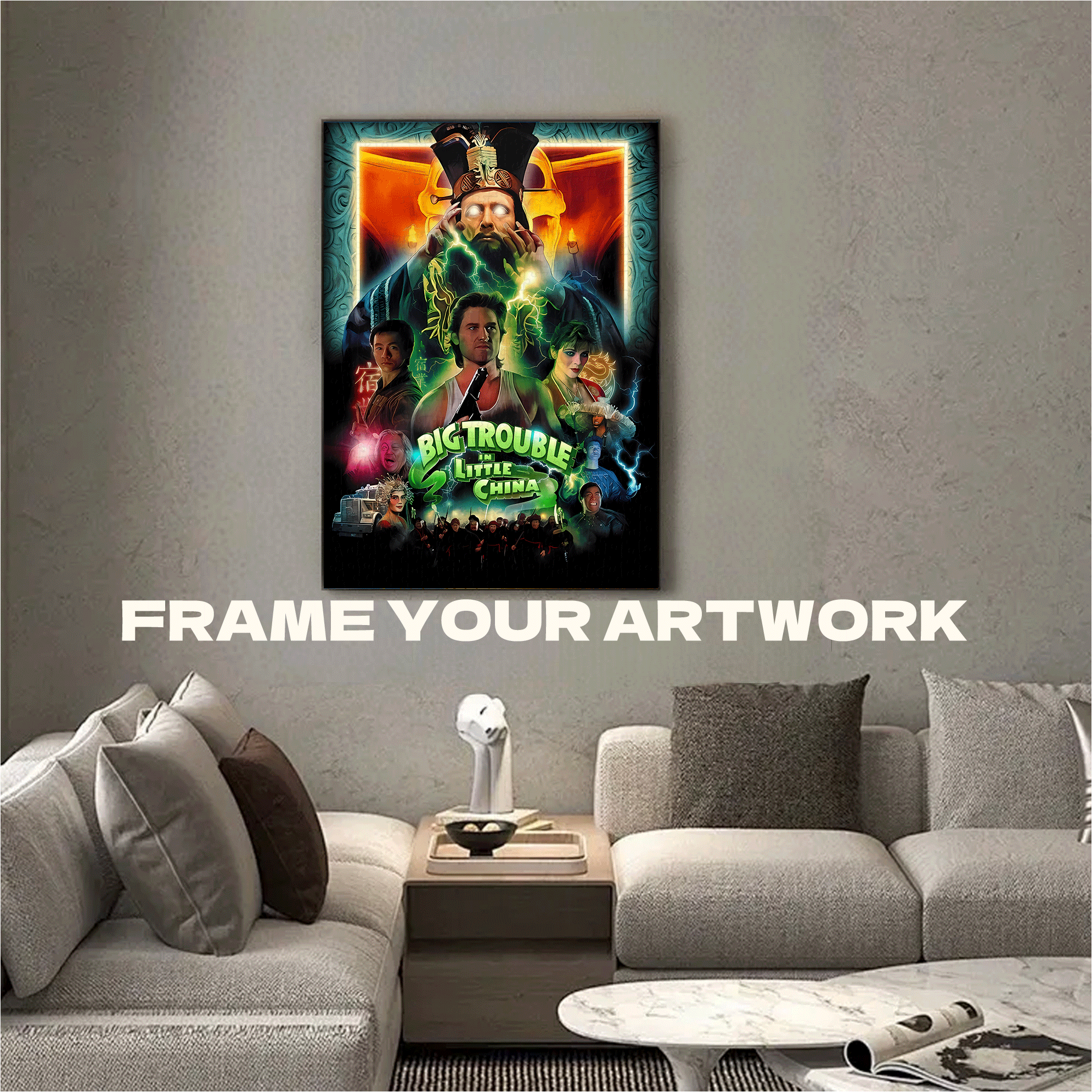 Big Trouble In Little China (1986) 500pcs/1000pcs Jigsaw Puzzle, Scratch-Resistant, Interactive Family Game & Brain-Boosting DIY Decor, Perfect for Halloween, Christmas & New Year Gifts, Family Puzzle Game