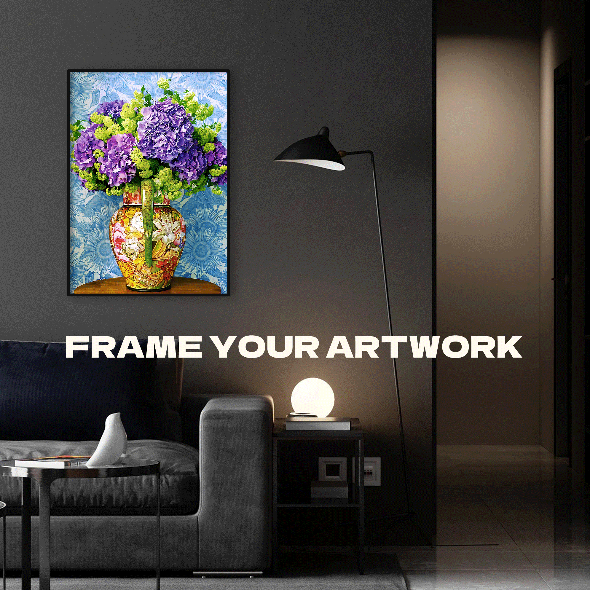 Bouquet of Hydrangeas 500pcs/1000pcs Jigsaw Puzzle, Scratch-Resistant, Interactive Family Game & Brain-Boosting DIY Decor, Perfect for Halloween, Christmas & New Year Gifts, Family Puzzle Game
