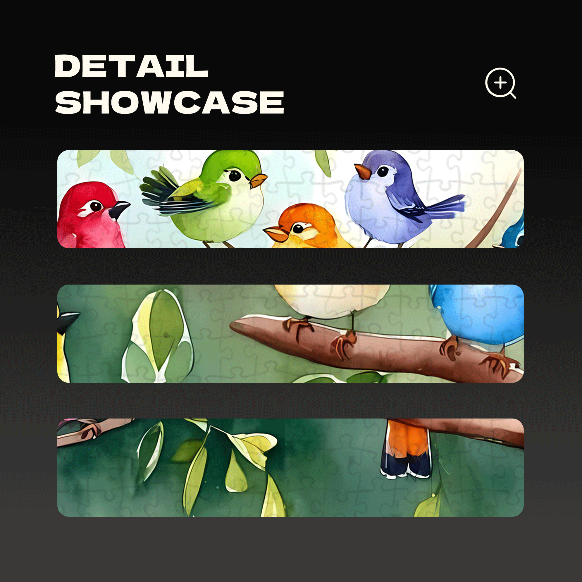Colorful Birds On The Branch 500pcs/1000pcs Jigsaw Puzzle, Scratch-Resistant, Interactive Family Game & Brain-Boosting DIY Decor, Perfect for Halloween, Christmas & New Year Gifts, Family Puzzle Game