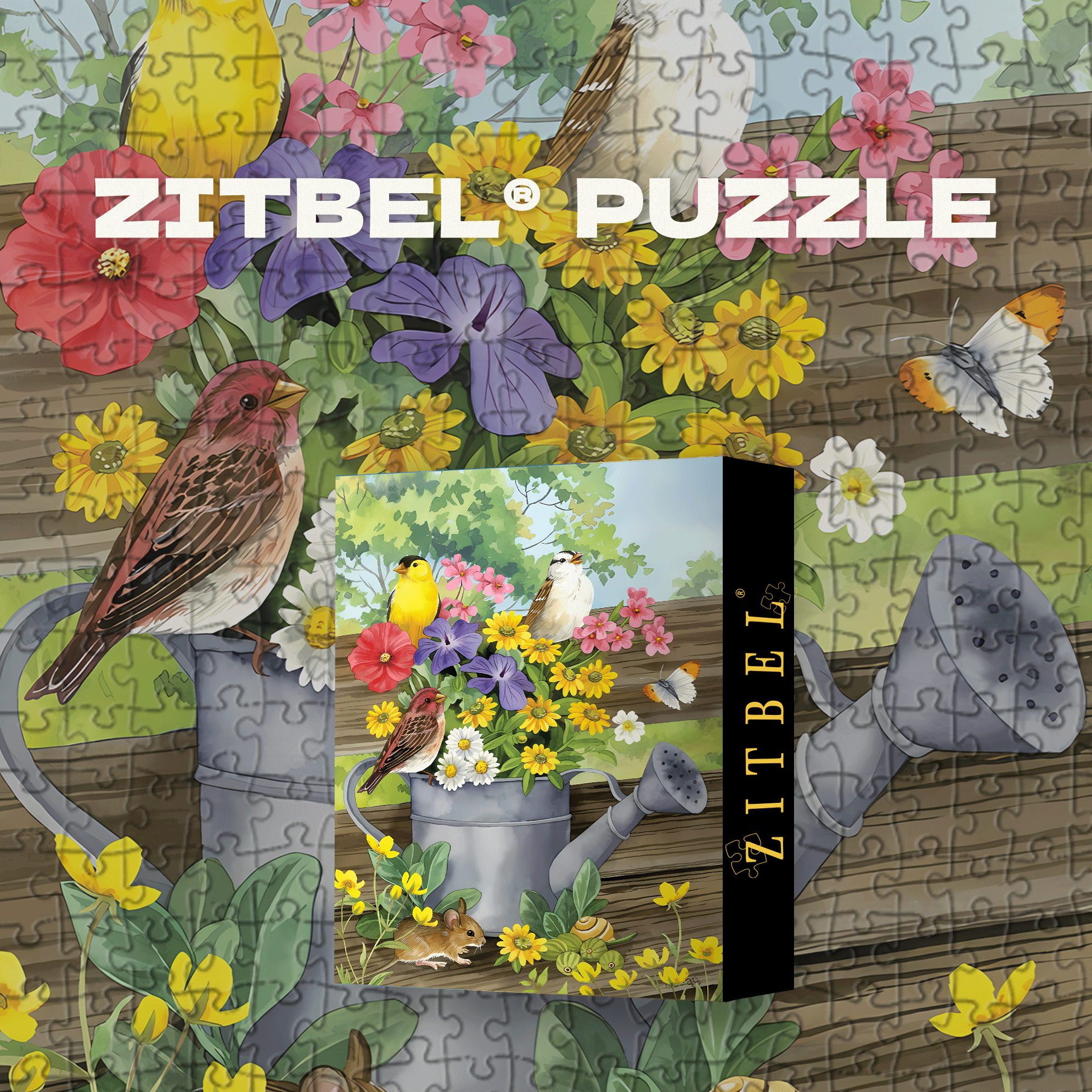 Dainty Bouquet 500pcs/1000pcs Jigsaw Puzzle, Scratch-Resistant, Interactive Family Game & Brain-Boosting DIY Decor, Perfect for Halloween, Christmas & New Year Gifts, Family Puzzle Game