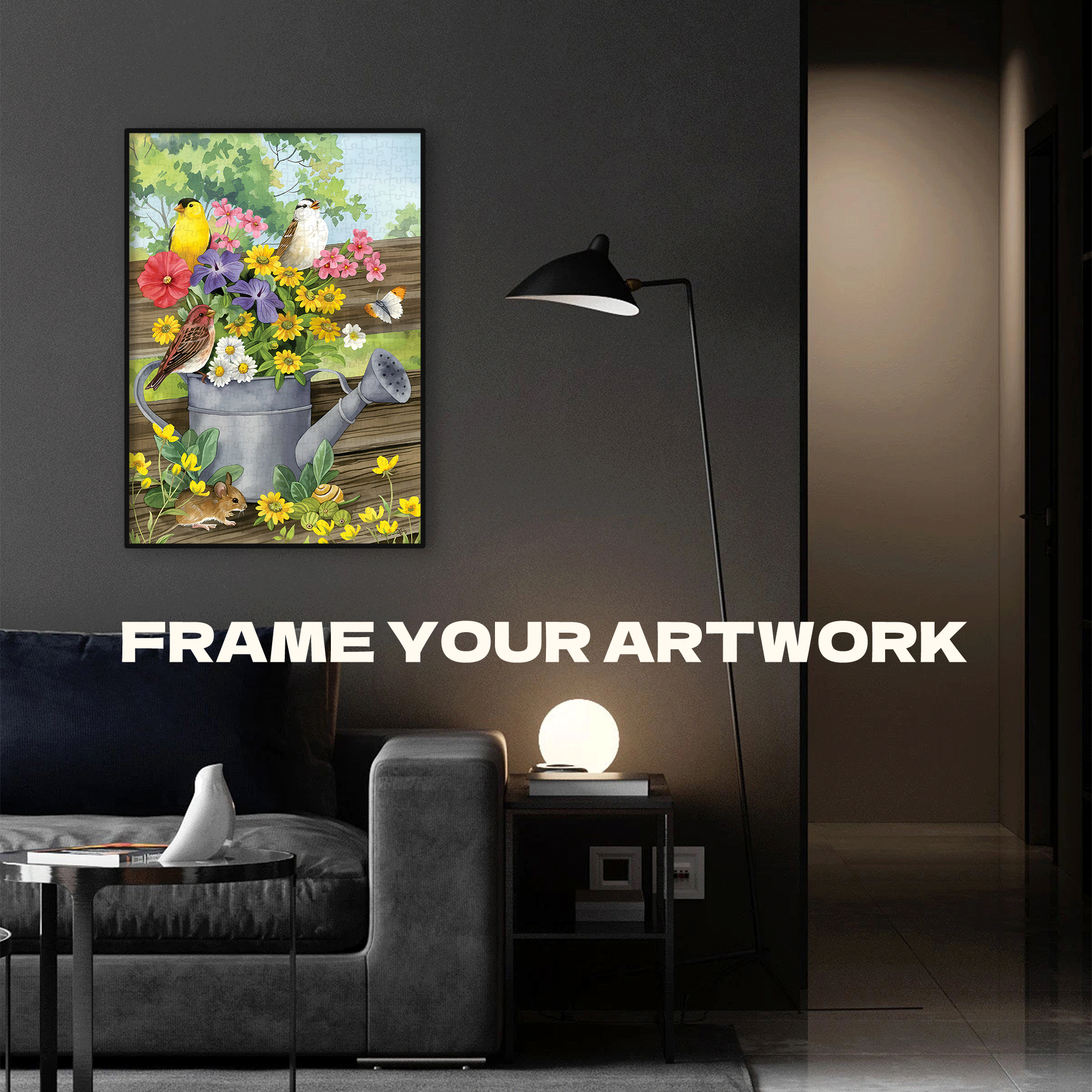 Dainty Bouquet 500pcs/1000pcs Jigsaw Puzzle, Scratch-Resistant, Interactive Family Game & Brain-Boosting DIY Decor, Perfect for Halloween, Christmas & New Year Gifts, Family Puzzle Game