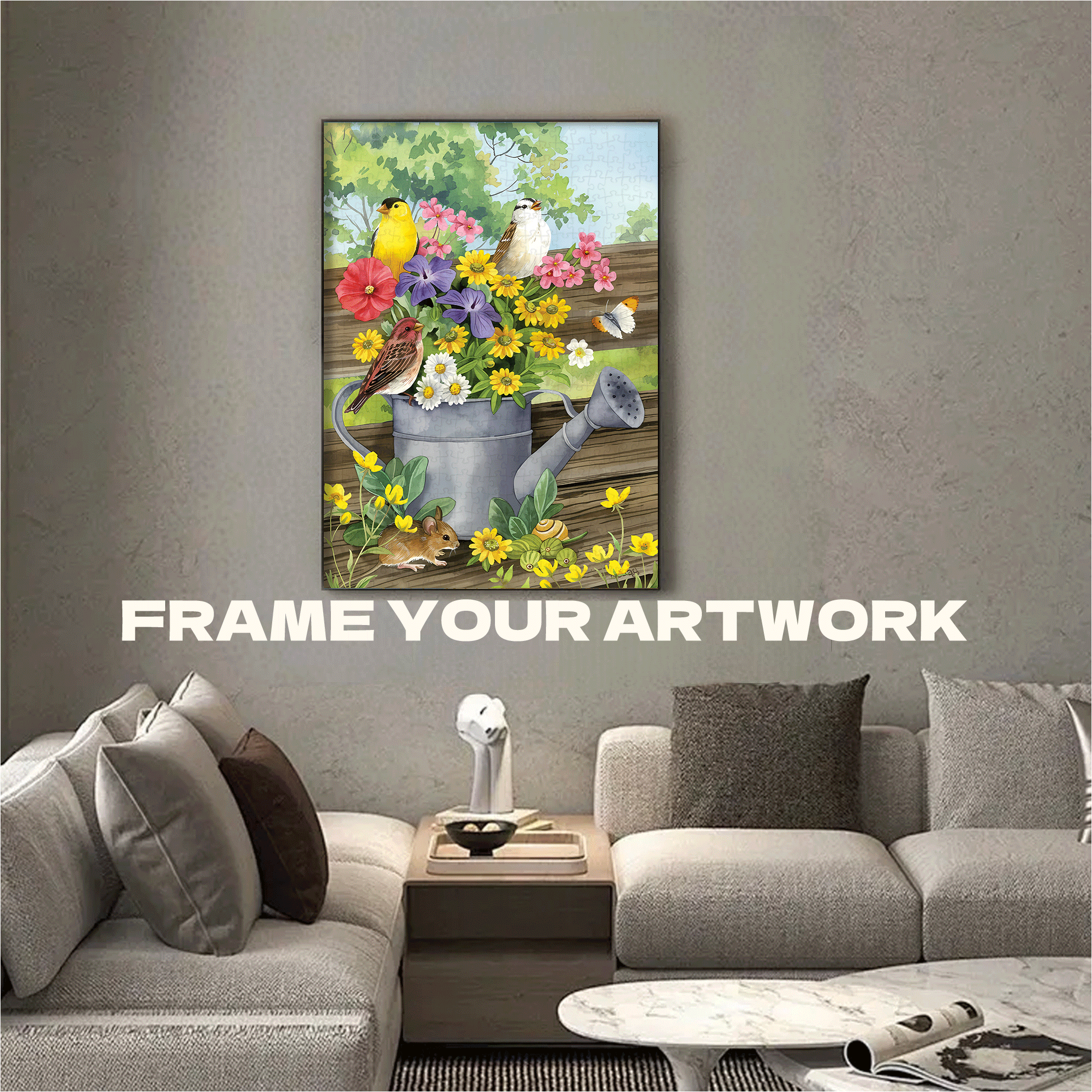 Dainty Bouquet 500pcs/1000pcs Jigsaw Puzzle, Scratch-Resistant, Interactive Family Game & Brain-Boosting DIY Decor, Perfect for Halloween, Christmas & New Year Gifts, Family Puzzle Game