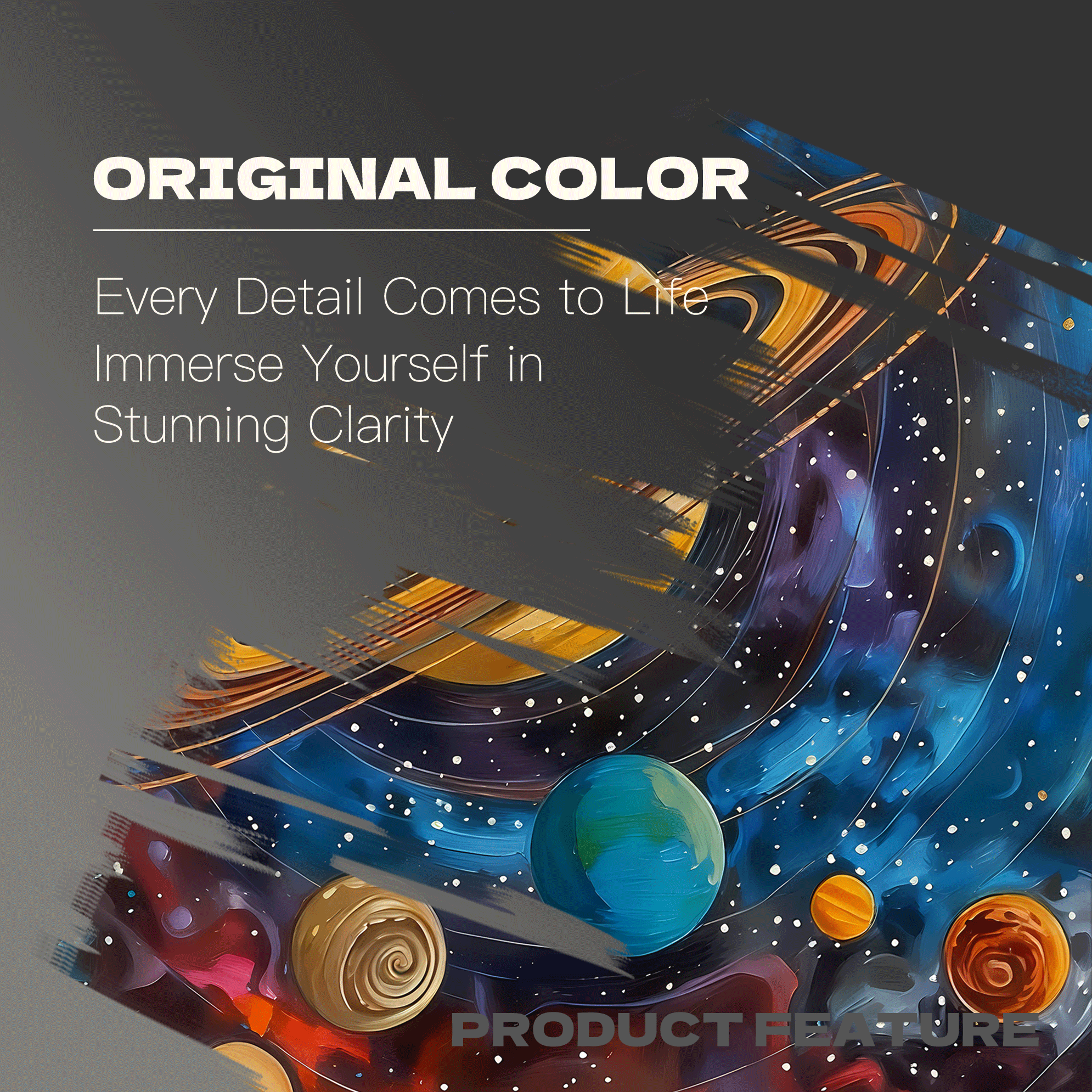 Dance of the Planets Beneath the Rings 500pcs/1000pcs Jigsaw Puzzle, Scratch-Resistant, Interactive Family Game & Brain-Boosting DIY Decor, Perfect for Halloween, Christmas & New Year Gifts, Family Puzzle Game