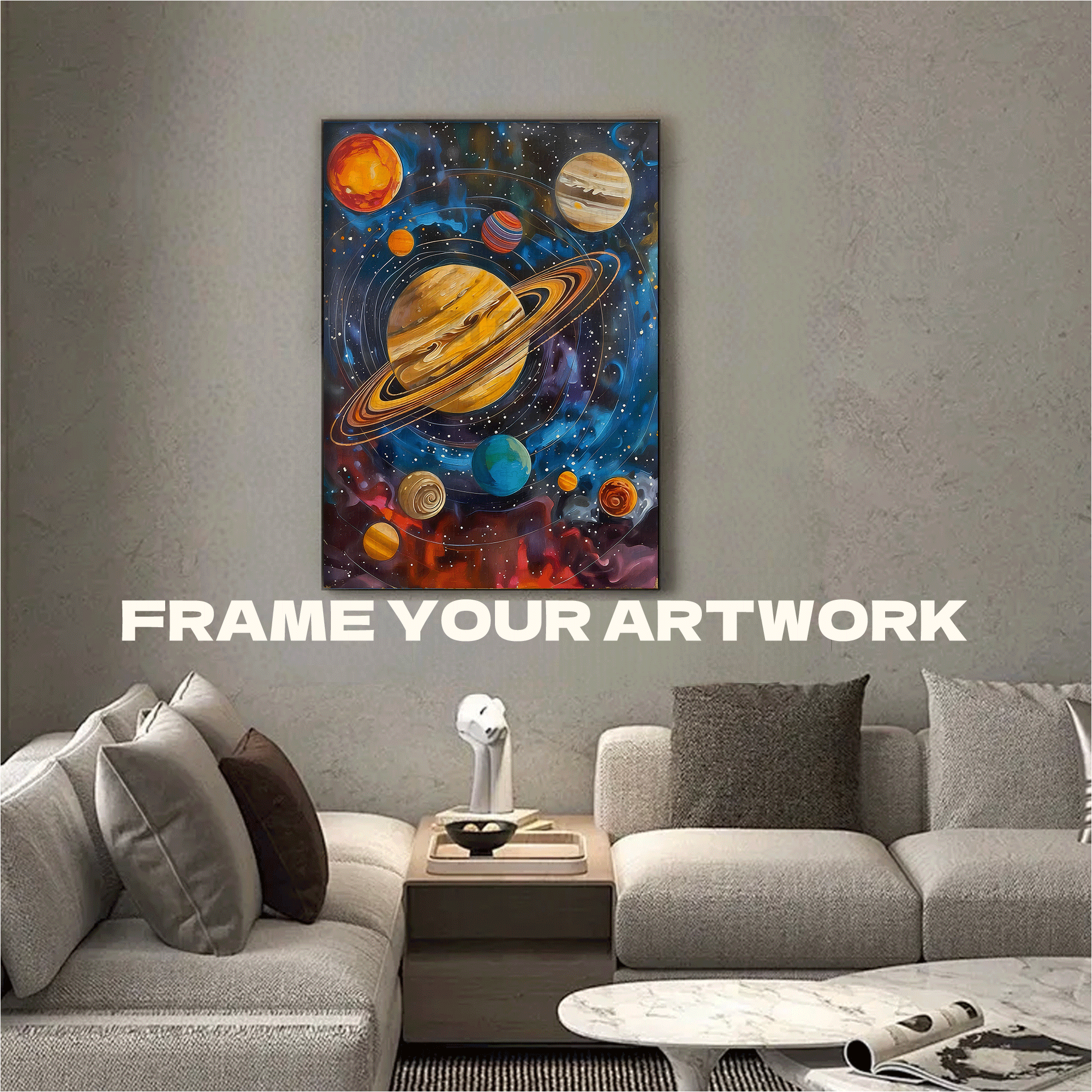 Dance of the Planets Beneath the Rings 500pcs/1000pcs Jigsaw Puzzle, Scratch-Resistant, Interactive Family Game & Brain-Boosting DIY Decor, Perfect for Halloween, Christmas & New Year Gifts, Family Puzzle Game
