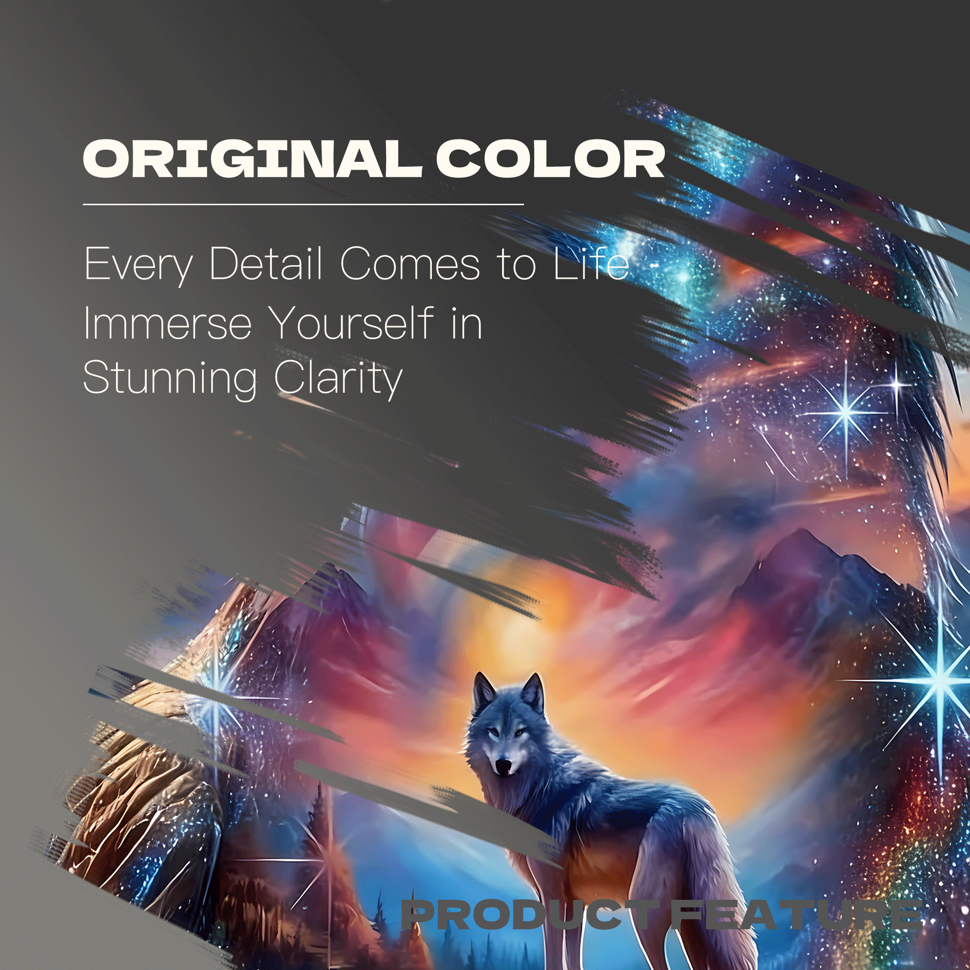 Eagle and Wolf Under the Starry Sky 500pcs/1000pcs Jigsaw Puzzle, Scratch-Resistant, Interactive Family Game & Brain-Boosting DIY Decor, Perfect for Halloween, Christmas & New Year Gifts, Family Puzzle Game