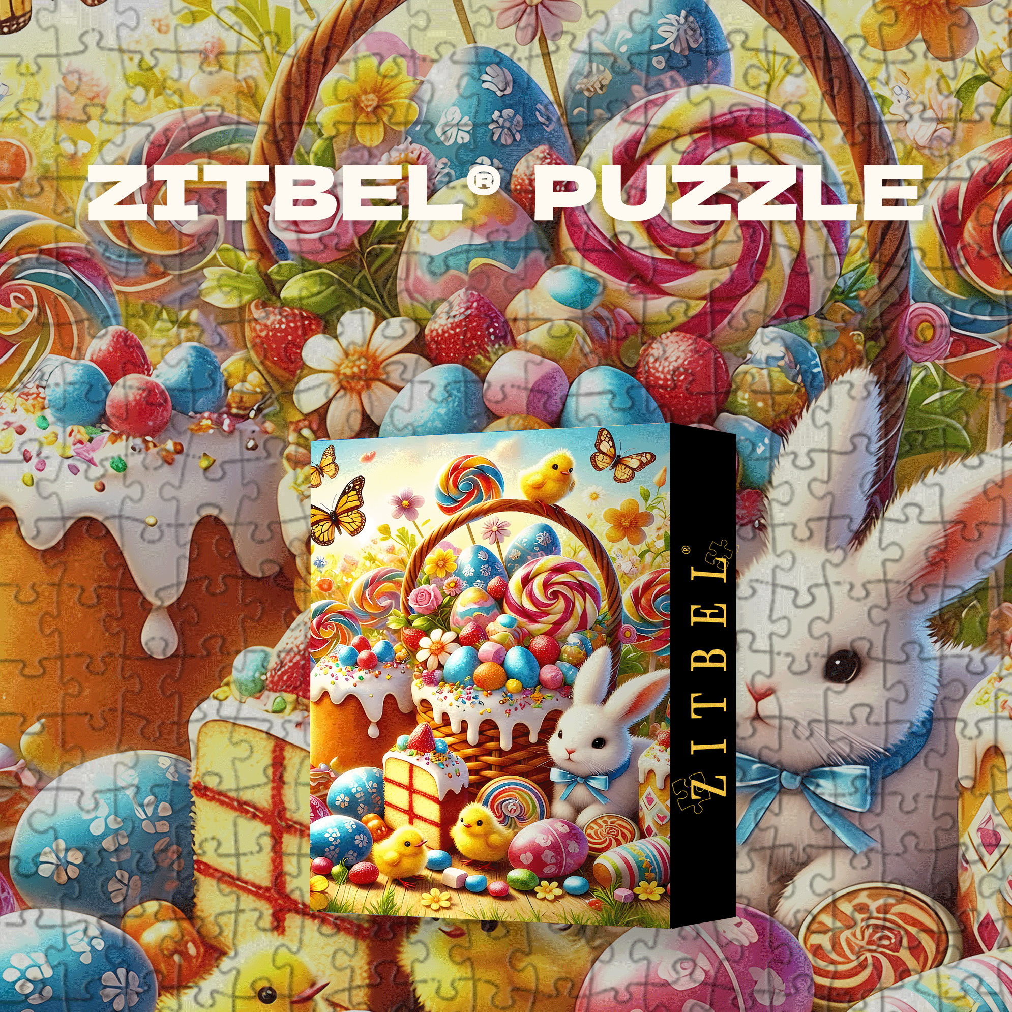 Easter Treats 500pcs/1000pcs Jigsaw Puzzle, Scratch-Resistant, Interactive Family Game & Brain-Boosting DIY Decor, Perfect for Halloween, Christmas & New Year Gifts, Family Puzzle Game